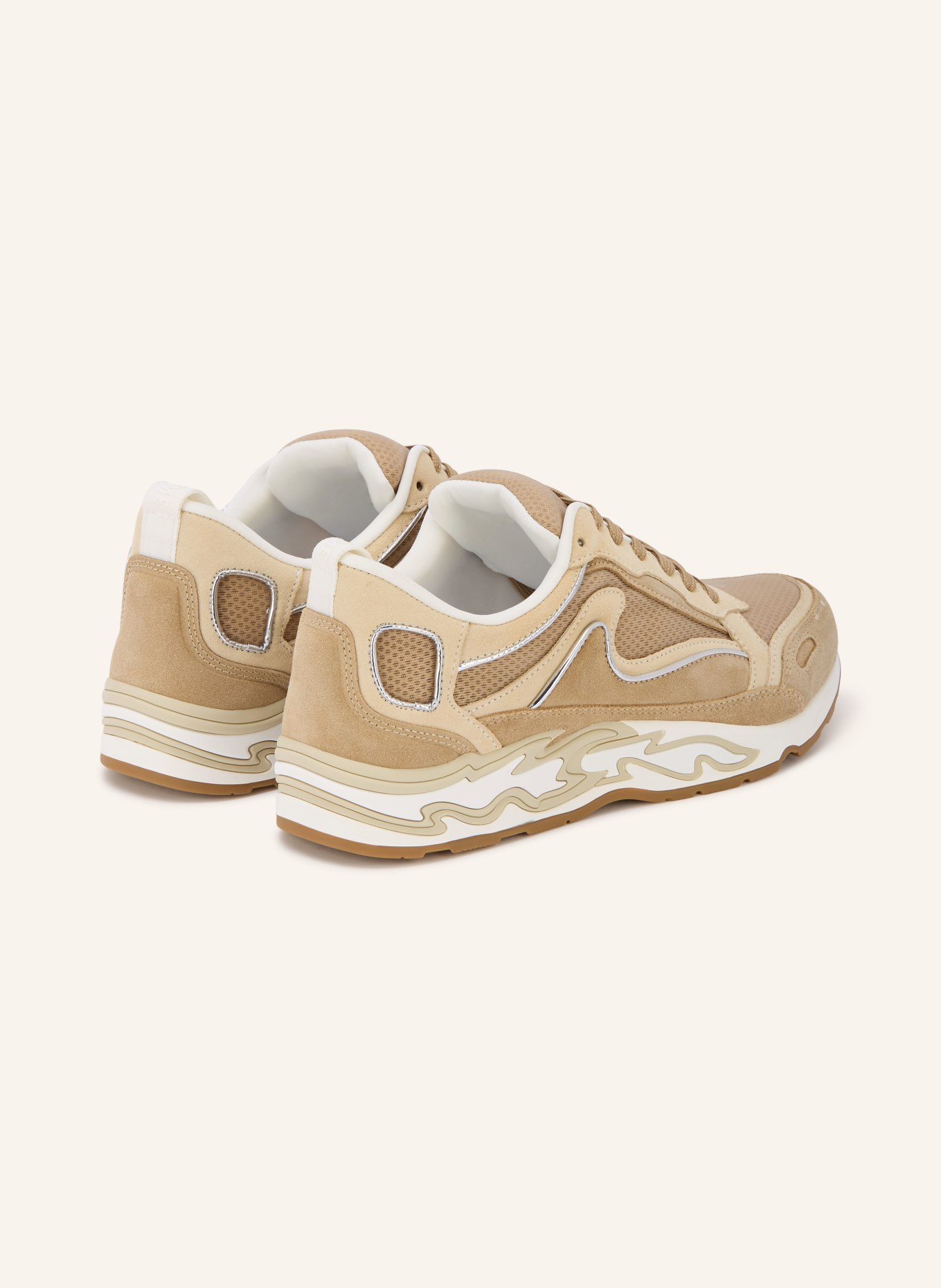 SANDRO Sneakersy: BEŻOWY / SREBRNY