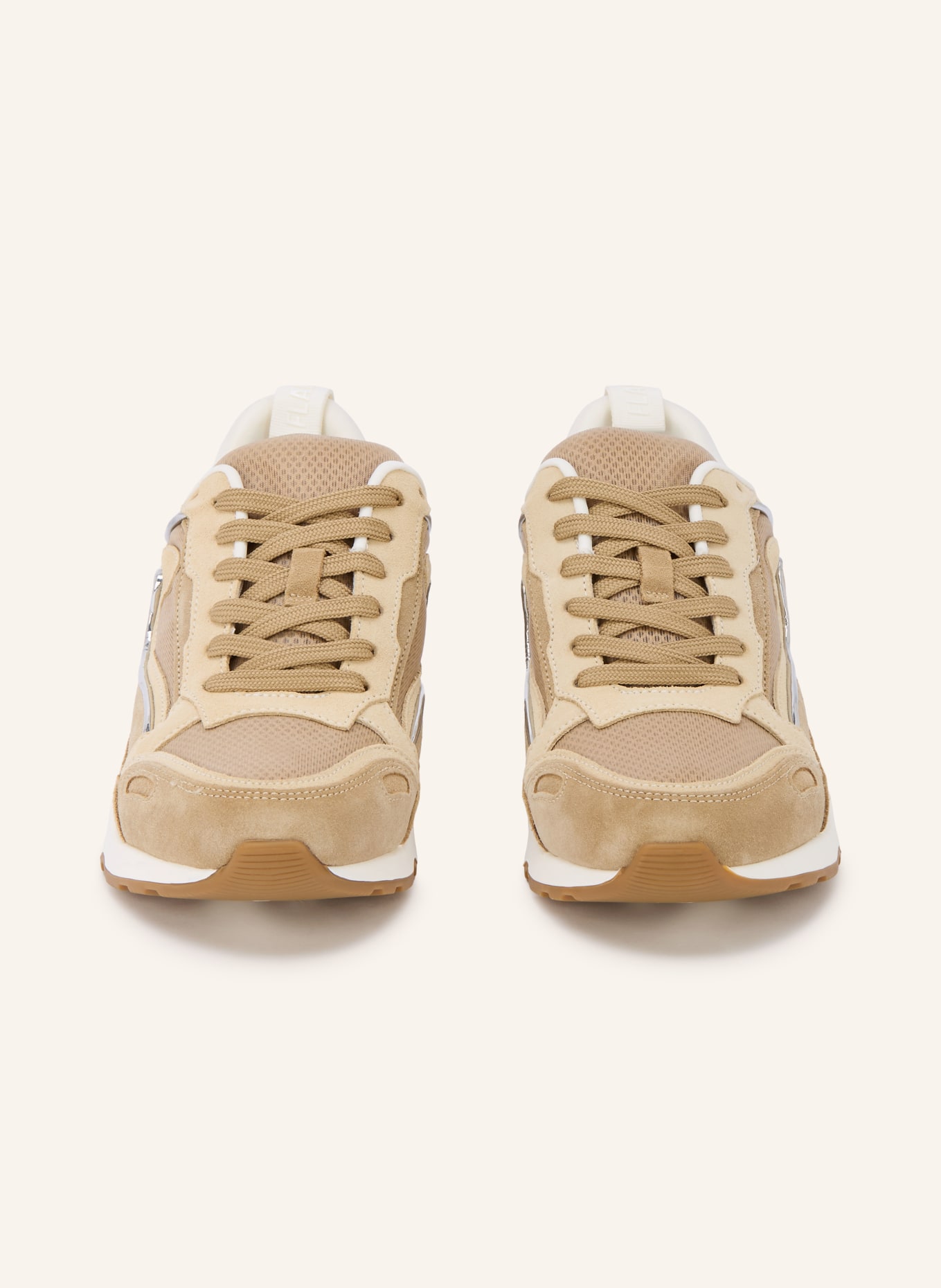 SANDRO Sneakersy: BEŻOWY / SREBRNY