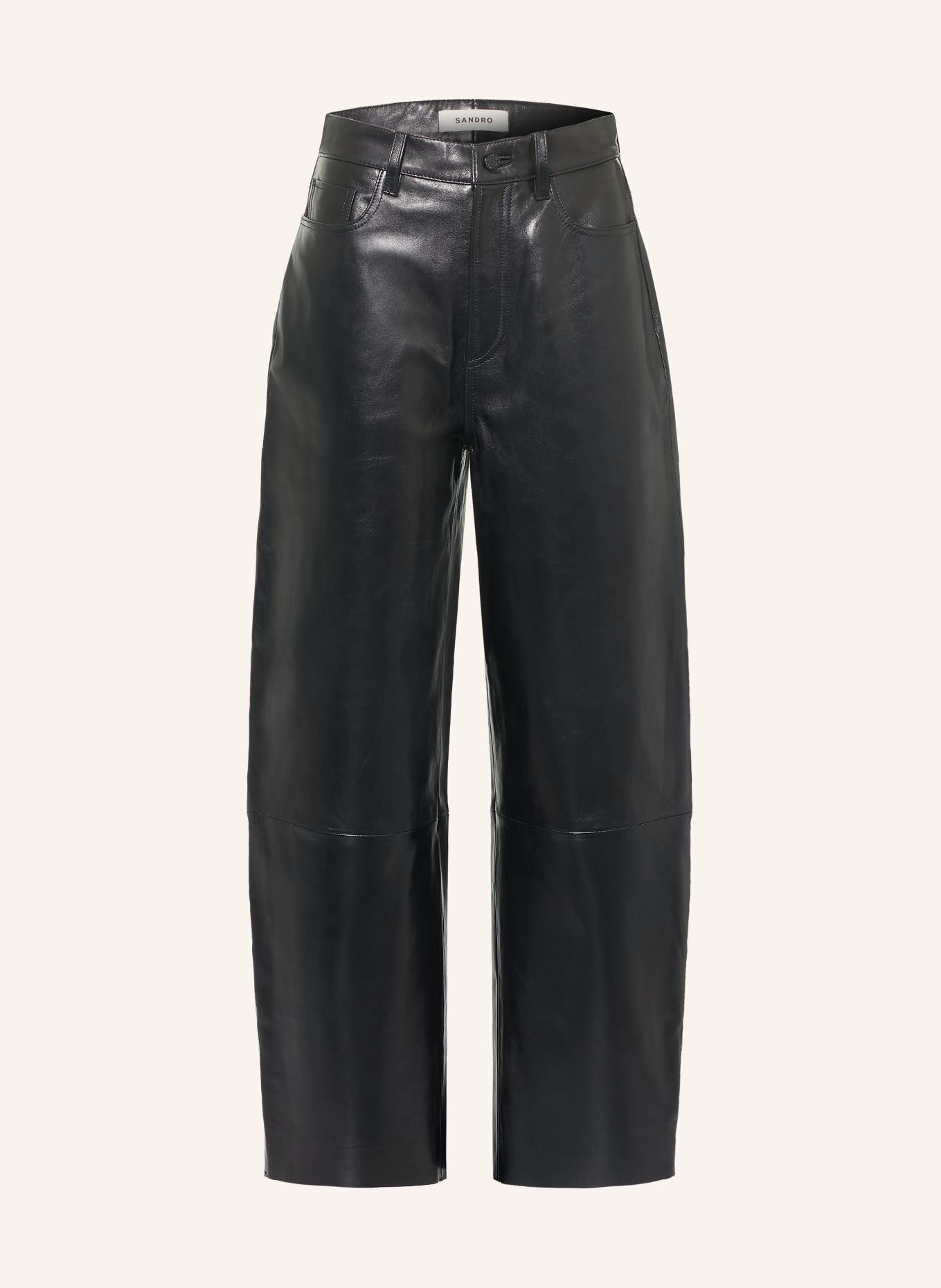 SANDRO Lederhose: SCHWARZ