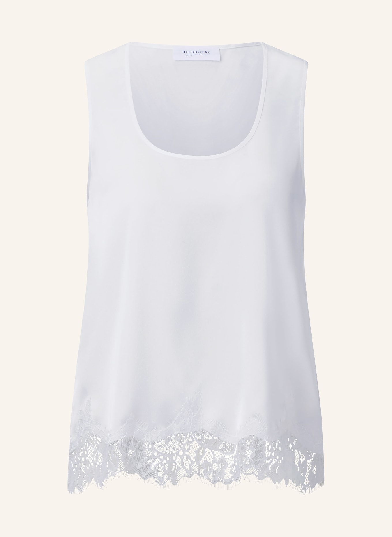 Rich & Royal Satintop mit Spitze: WEISS