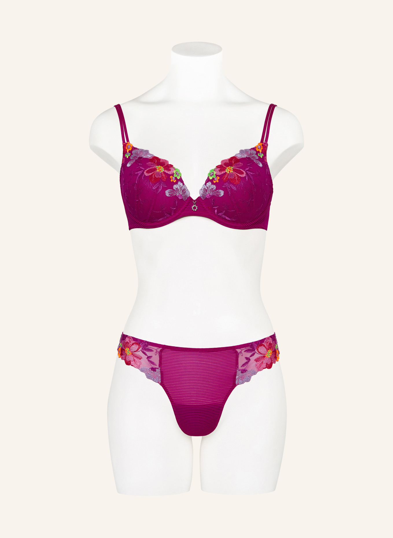 MARIE JO String ODILLY: FUCHSIA / ORANGE FLUO / VERT FLUO