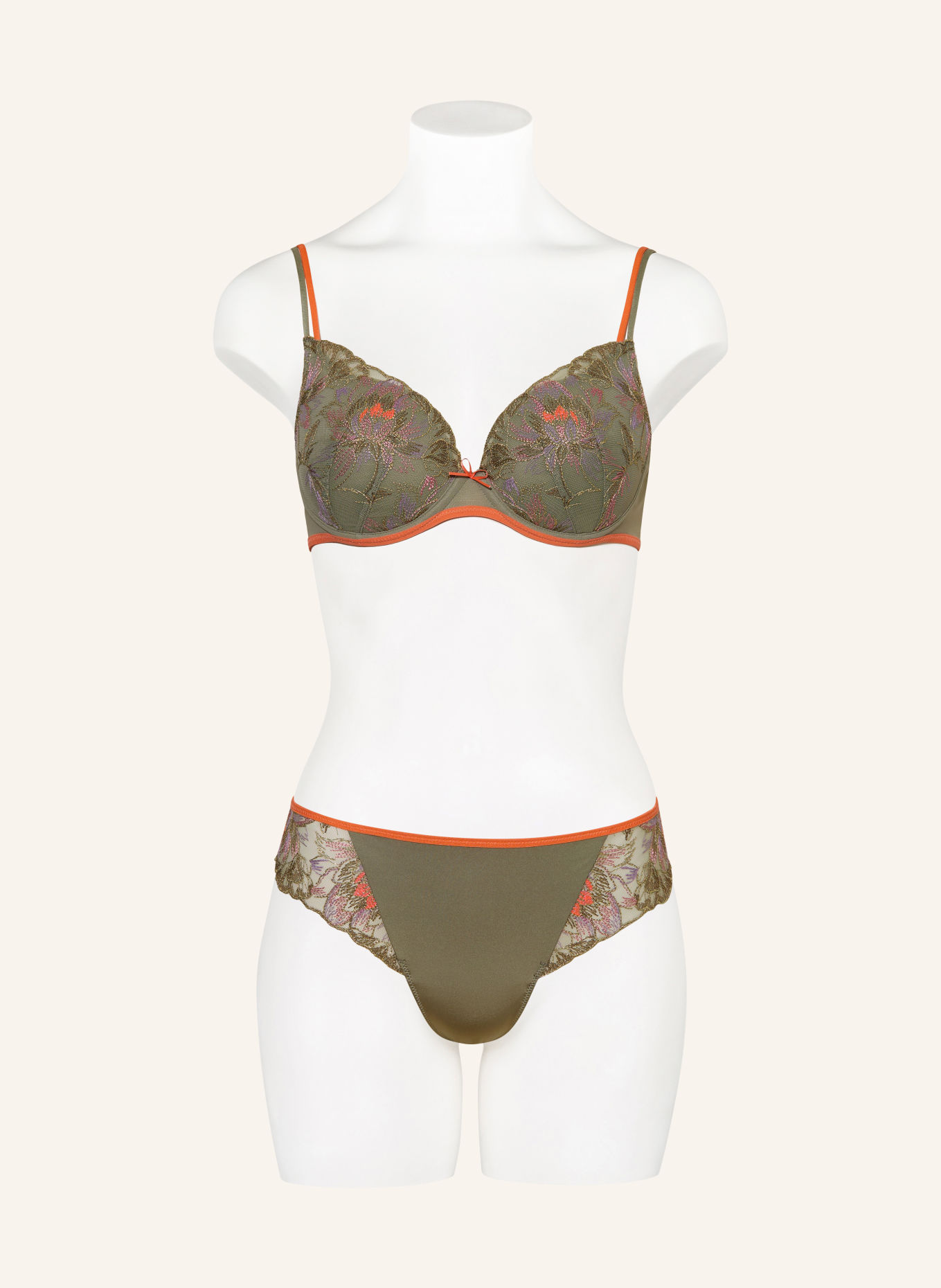 MARIE JO String ROMMI avec fil pailleté: OLIVE / LILAS CLAIR / ROUGE CLAIR