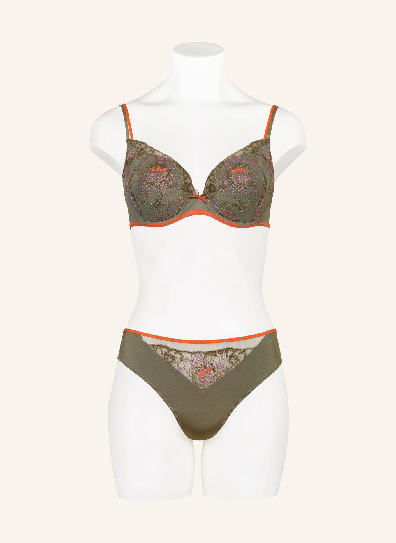 MARIE JO Slip ROMMI avec fil pailleté: OLIVE / LILAS CLAIR / ROUGE CLAIR