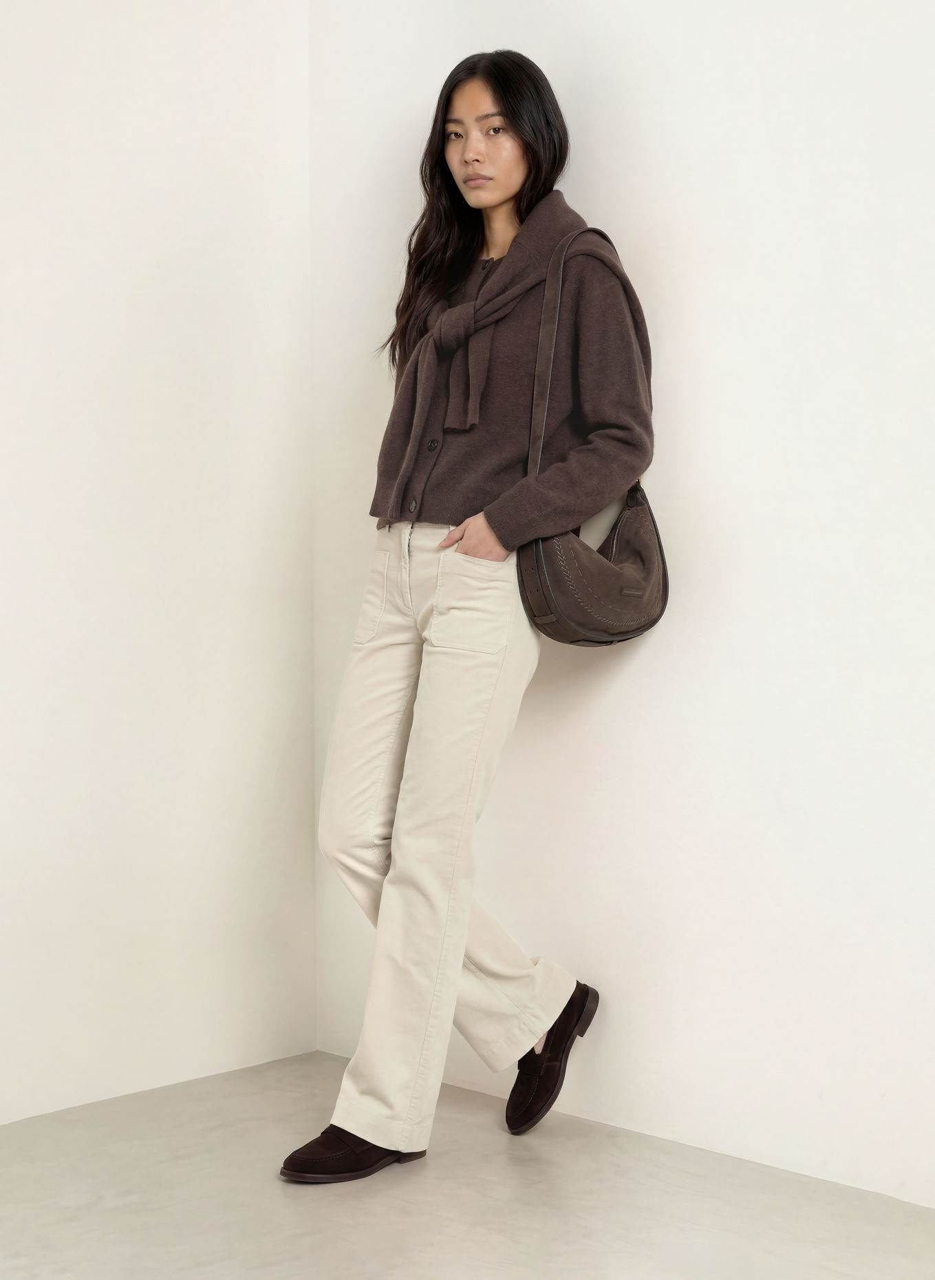 Marc O'Polo Strickjacke: DUNKELBRAUN
