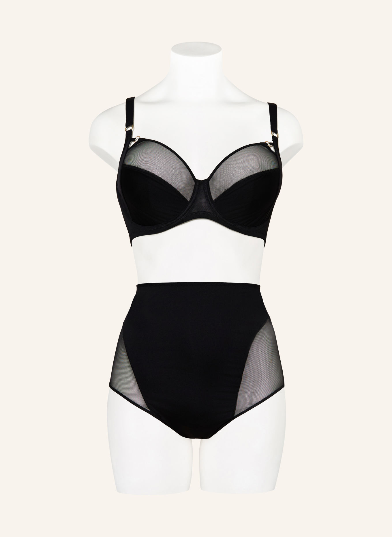 PrimaDonna TWIST SHEARY-tailleslip met uitsnijding: ZWART