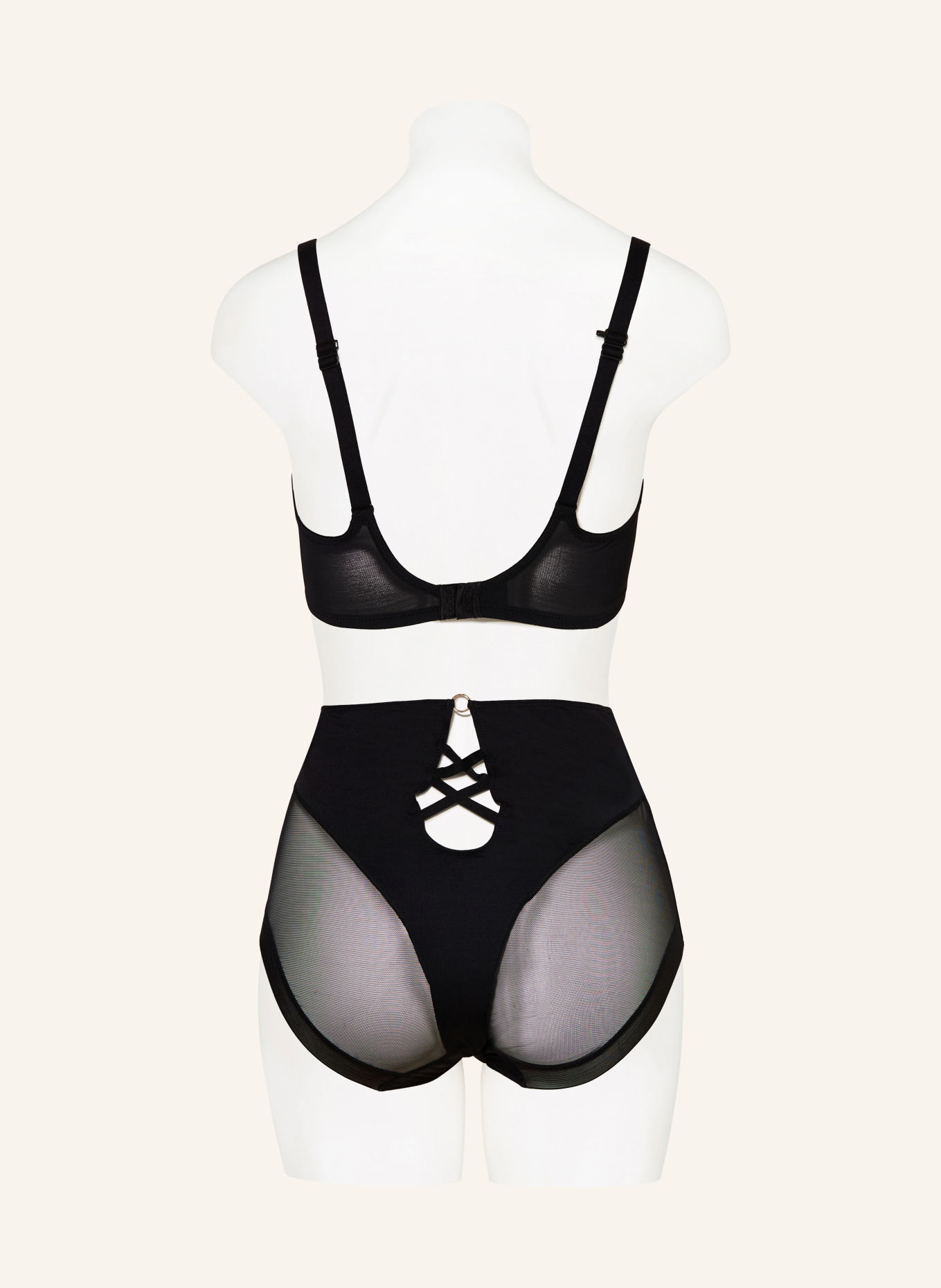 PrimaDonna TWIST SHEARY-tailleslip met uitsnijding: ZWART
