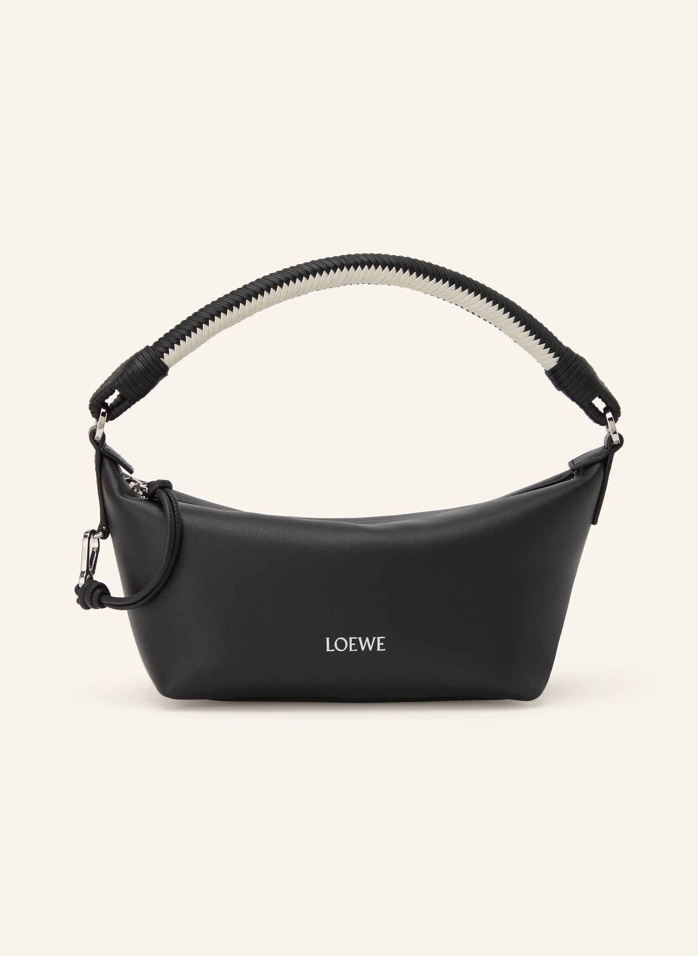 LOEWE Sac épaule CALA MINI: NOIR / ARGENT / BLANC