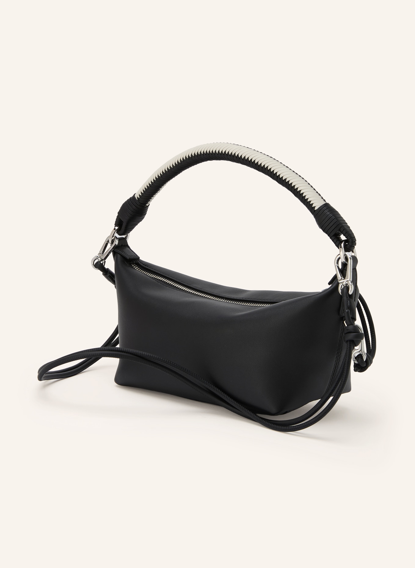 LOEWE Sac épaule CALA MINI: NOIR / ARGENT / BLANC