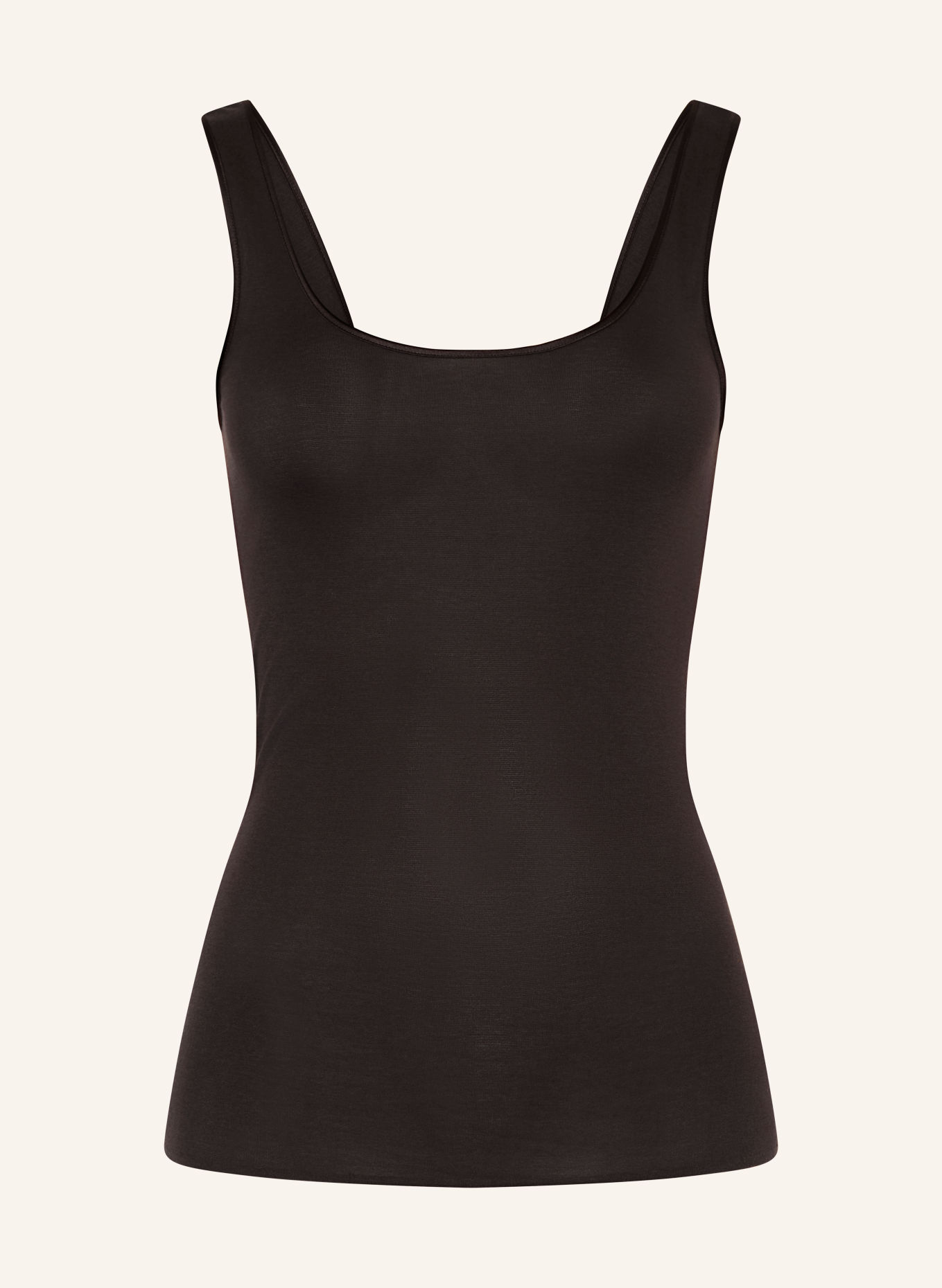 HANRO Top KATOEN NAADLOOS: MARRON FONCÉ