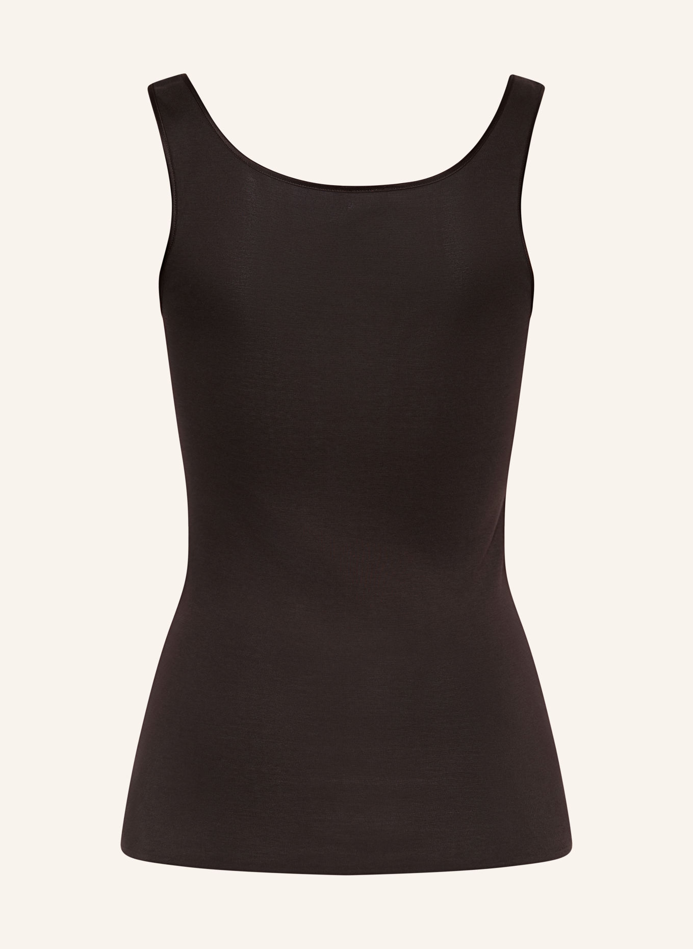 HANRO Top KATOEN NAADLOOS: MARRON FONCÉ