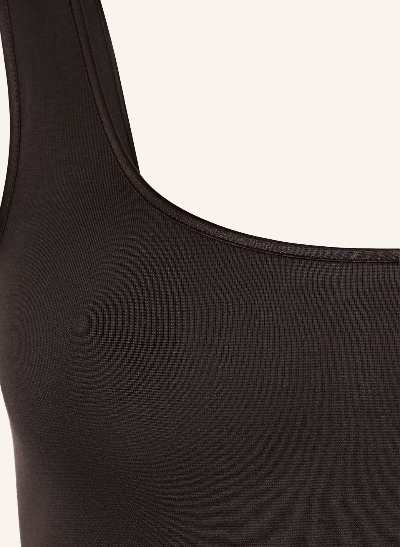 HANRO Top KATOEN NAADLOOS: MARRON FONCÉ