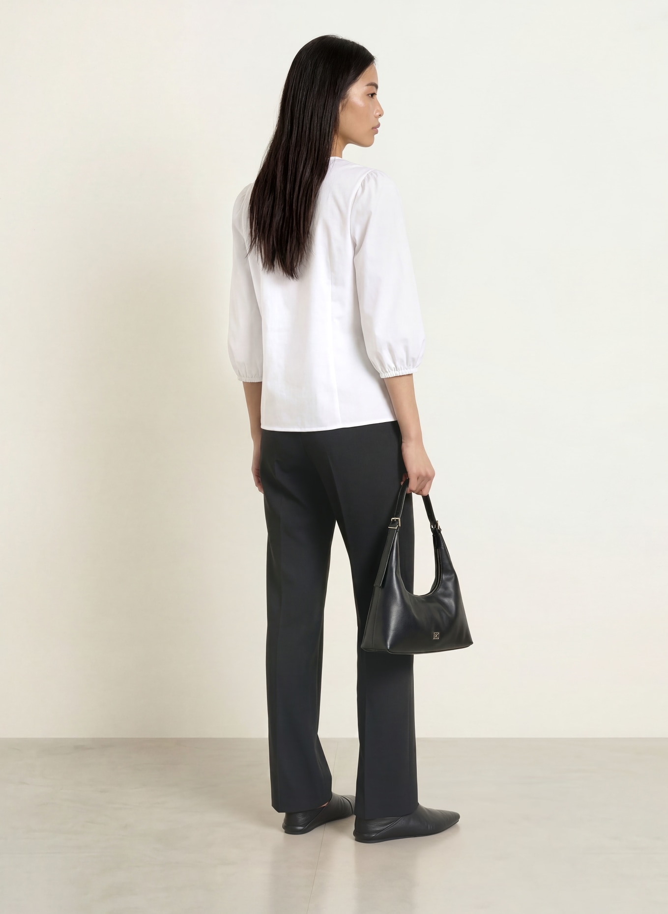 MORE & MORE Blouse à manches 3/4: BLANC