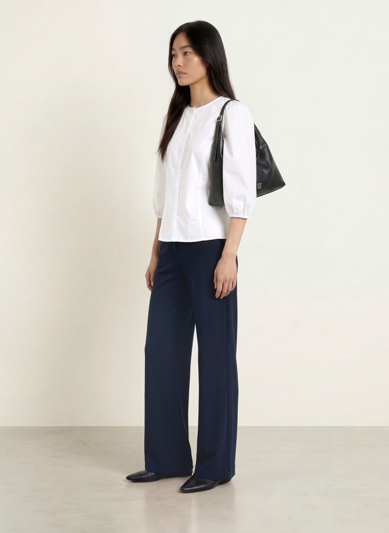 MORE & MORE Blouse à manches 3/4: BLANC