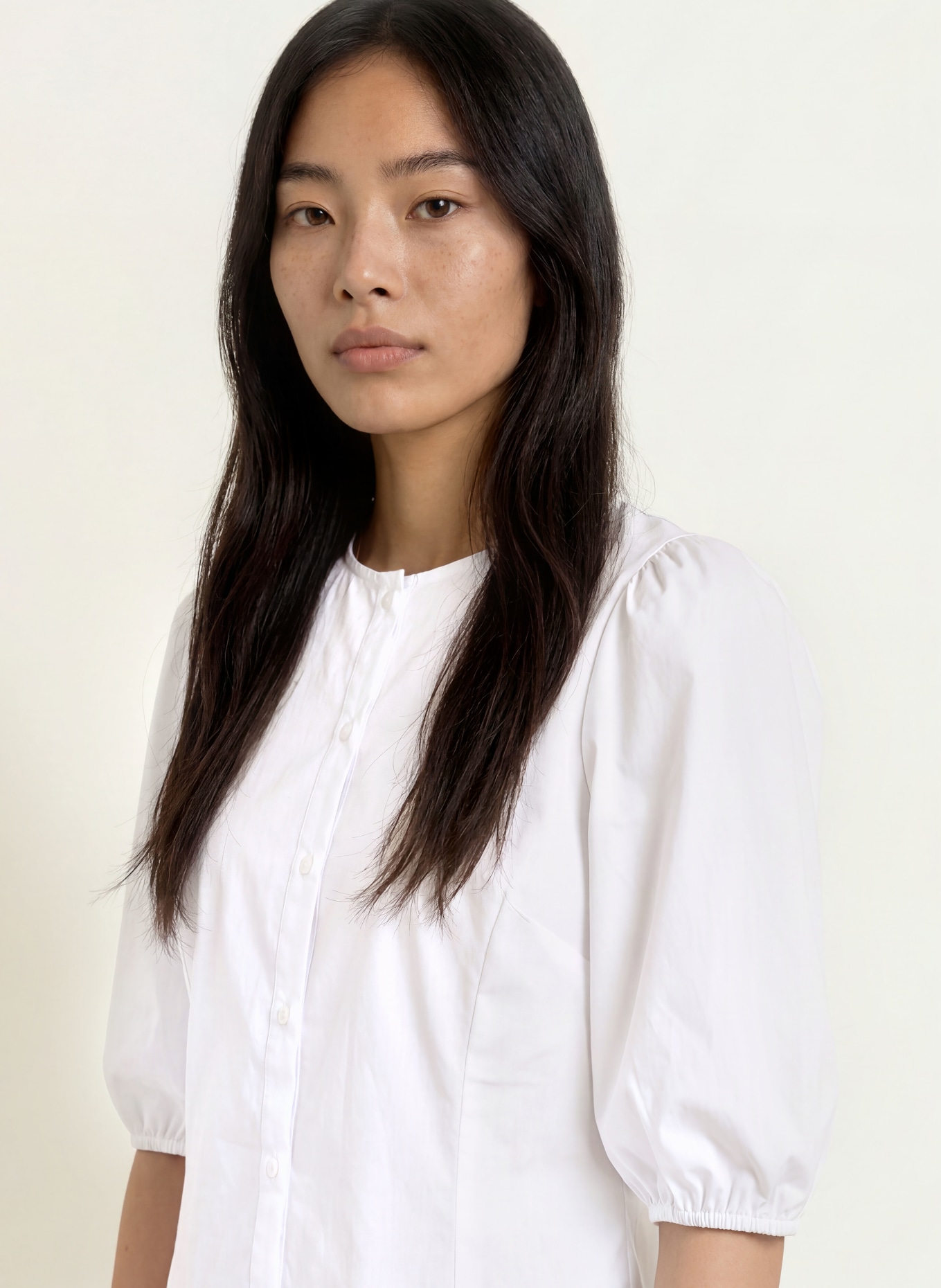 MORE & MORE Blouse à manches 3/4: BLANC