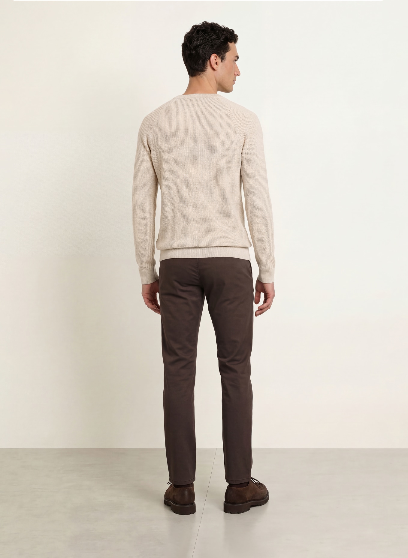OLYMP Schurwoll-Pullover Level Five body fit: BEIGE