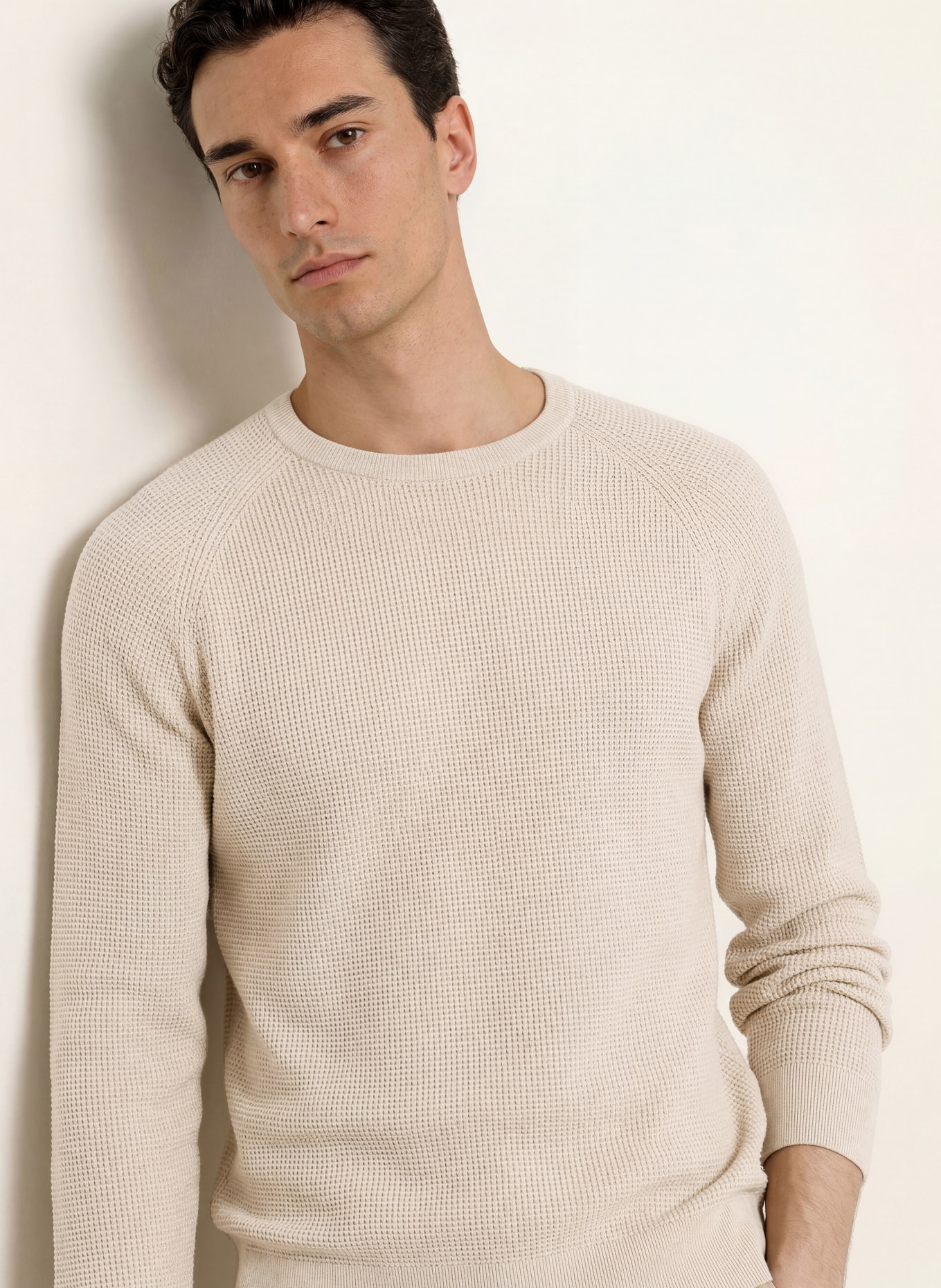 OLYMP Schurwoll-Pullover Level Five body fit: BEIGE