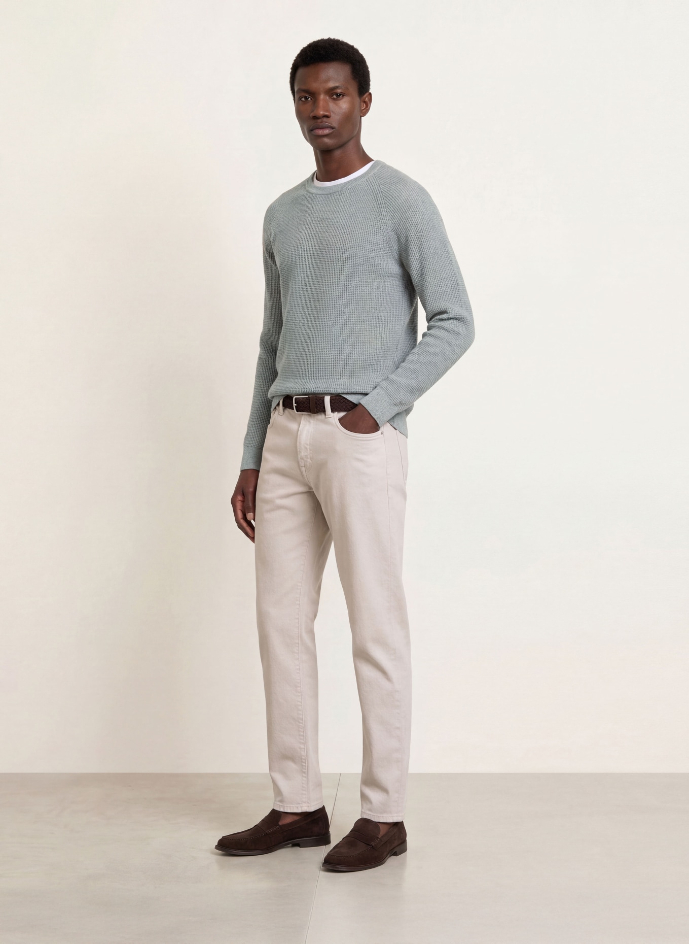 OLYMP Schurwoll-Pullover Level Five body fit: GRAU
