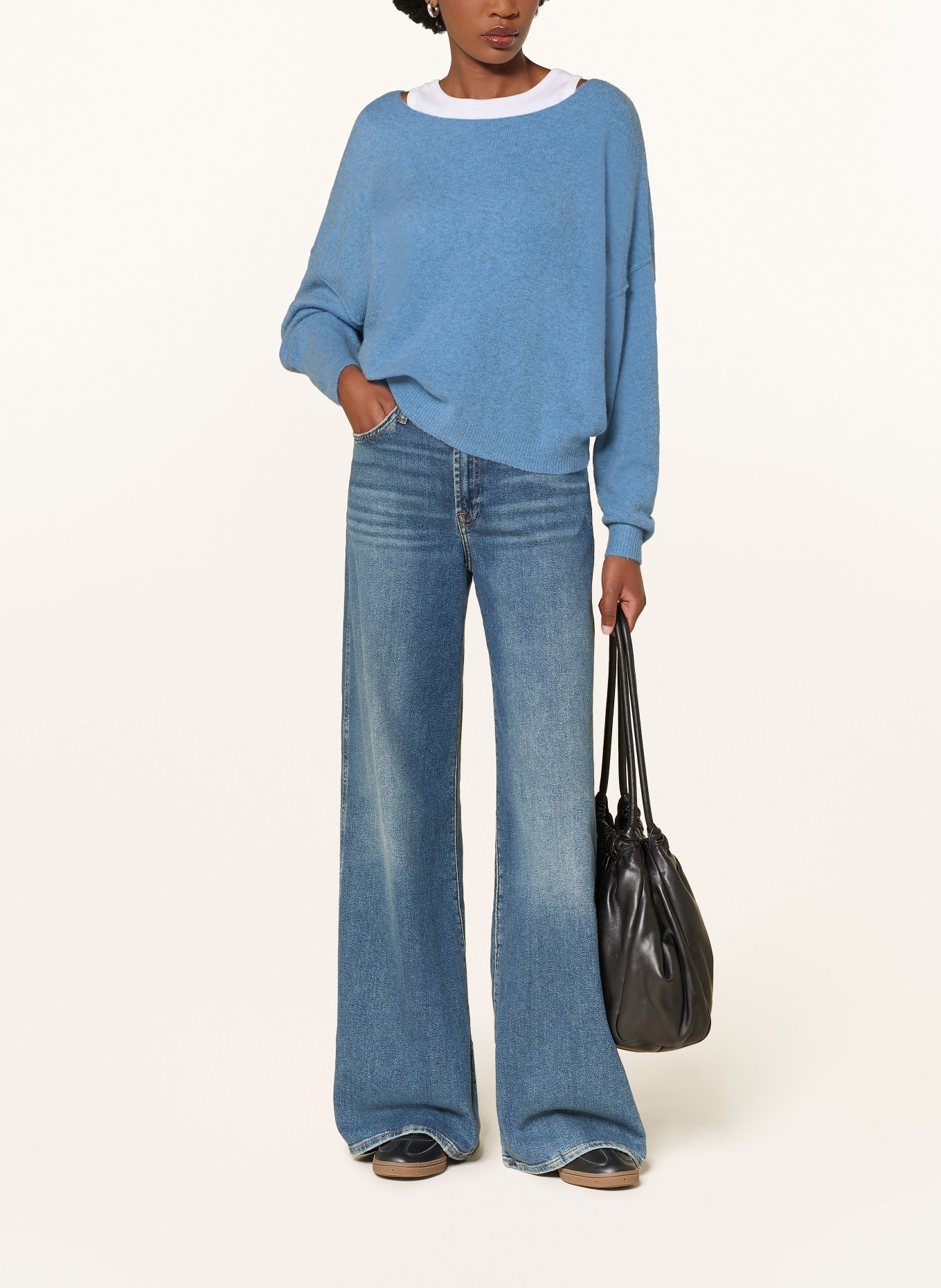 American Vintage Sweter DAMSVILLE: NIEBIESKI