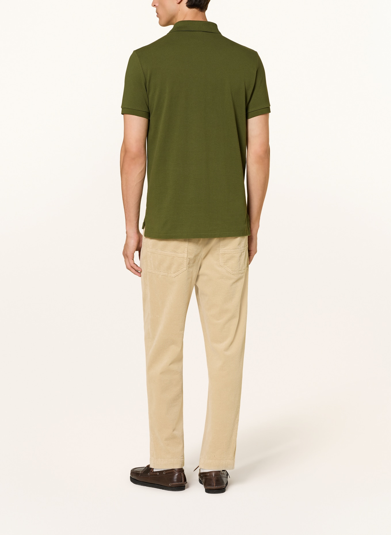 POLO RALPH LAUREN Piqué-Poloshirt Custom Slim Fit: OLIV