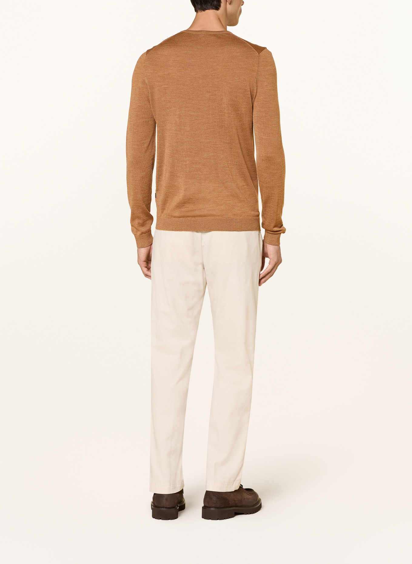 MAERZ MUENCHEN Pull en laine mérinos: MARRON