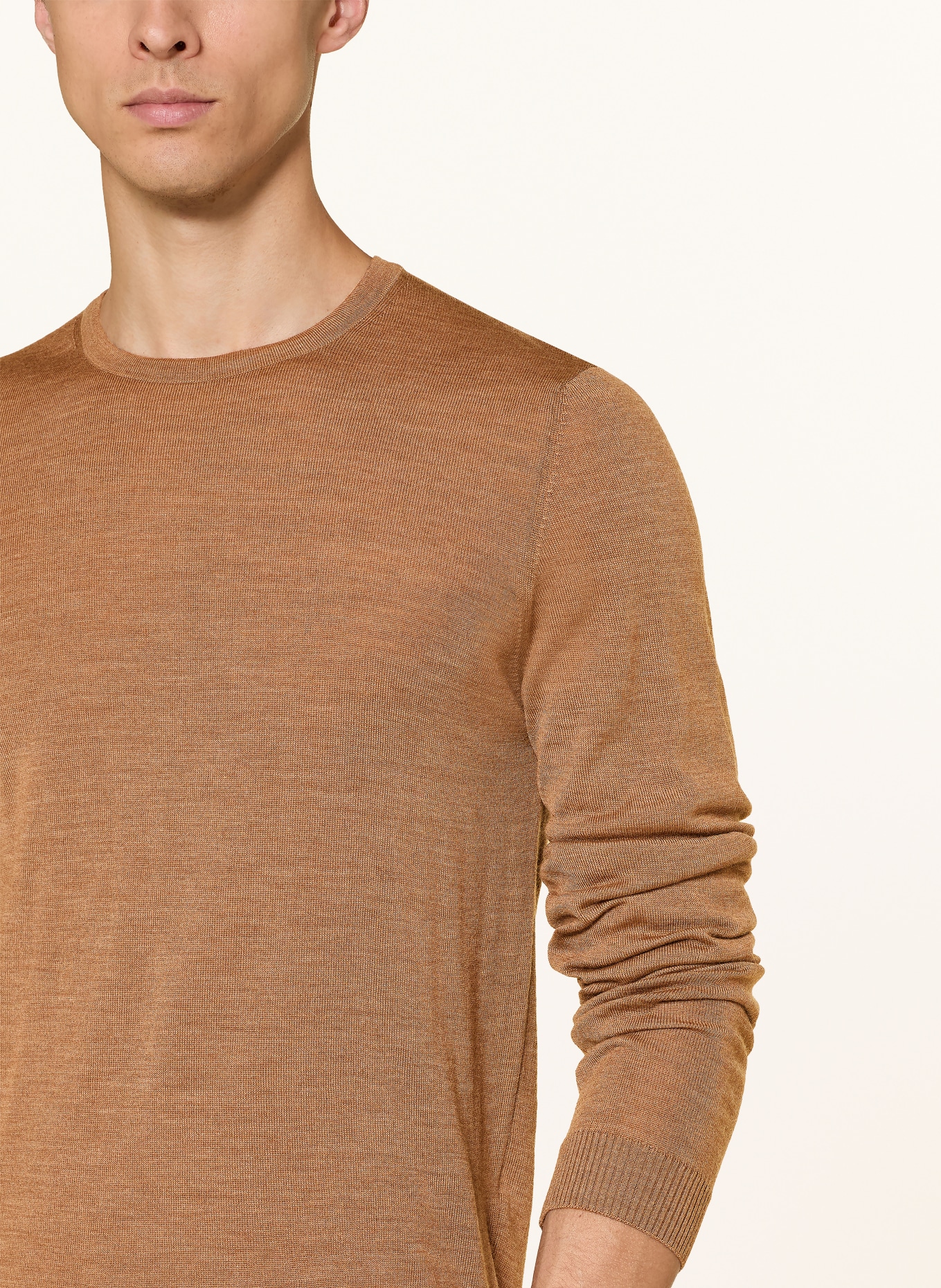 MAERZ MUENCHEN Pull en laine mérinos: MARRON