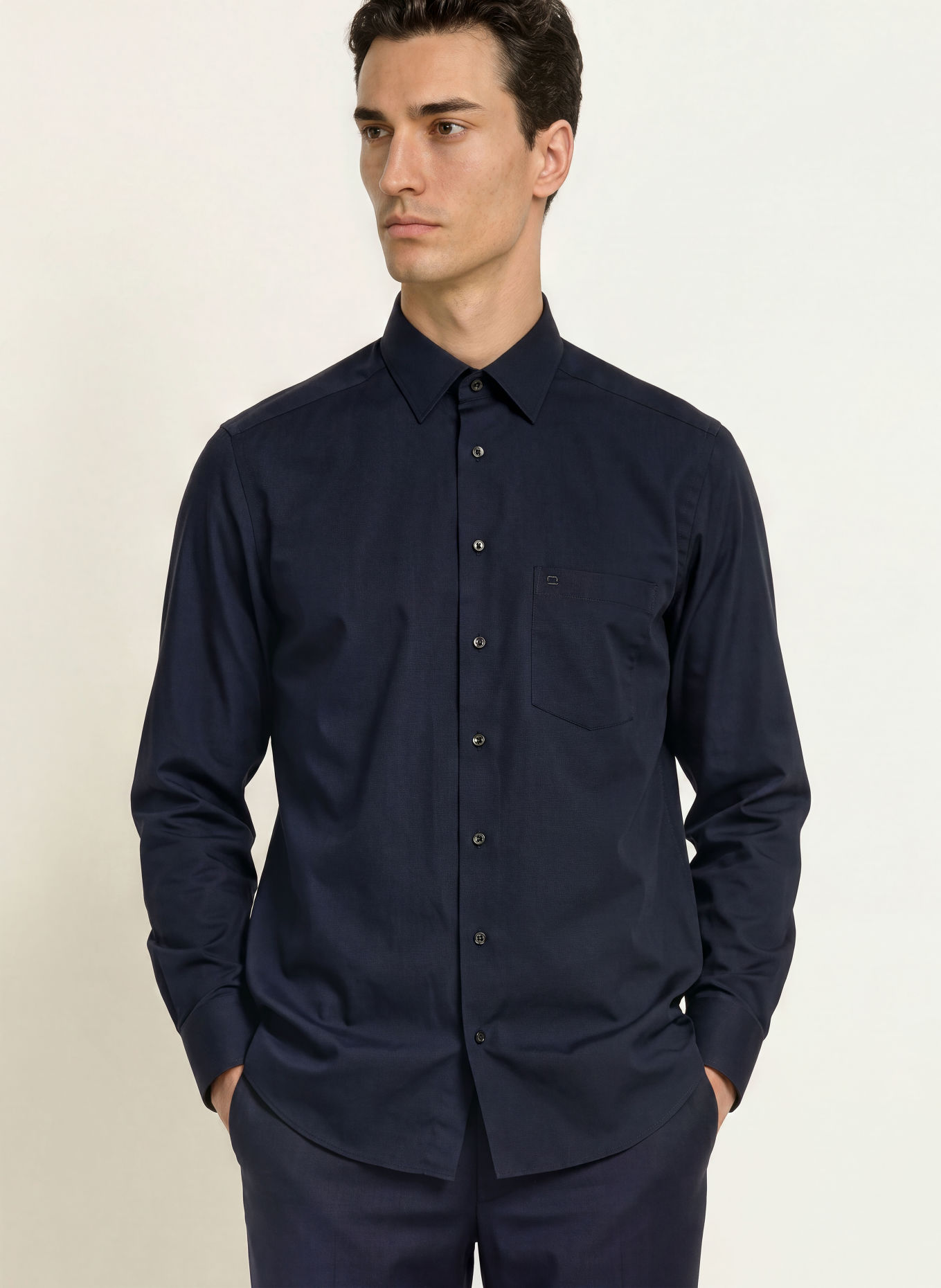 OLYMP Chemise Luxor coupe confort: BLEU FONCÉ