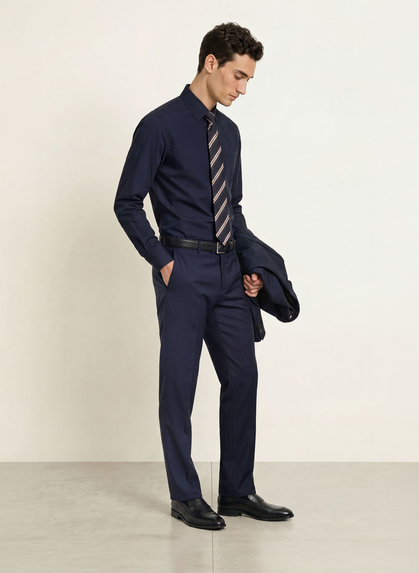 OLYMP Chemise Luxor coupe confort: BLEU FONCÉ