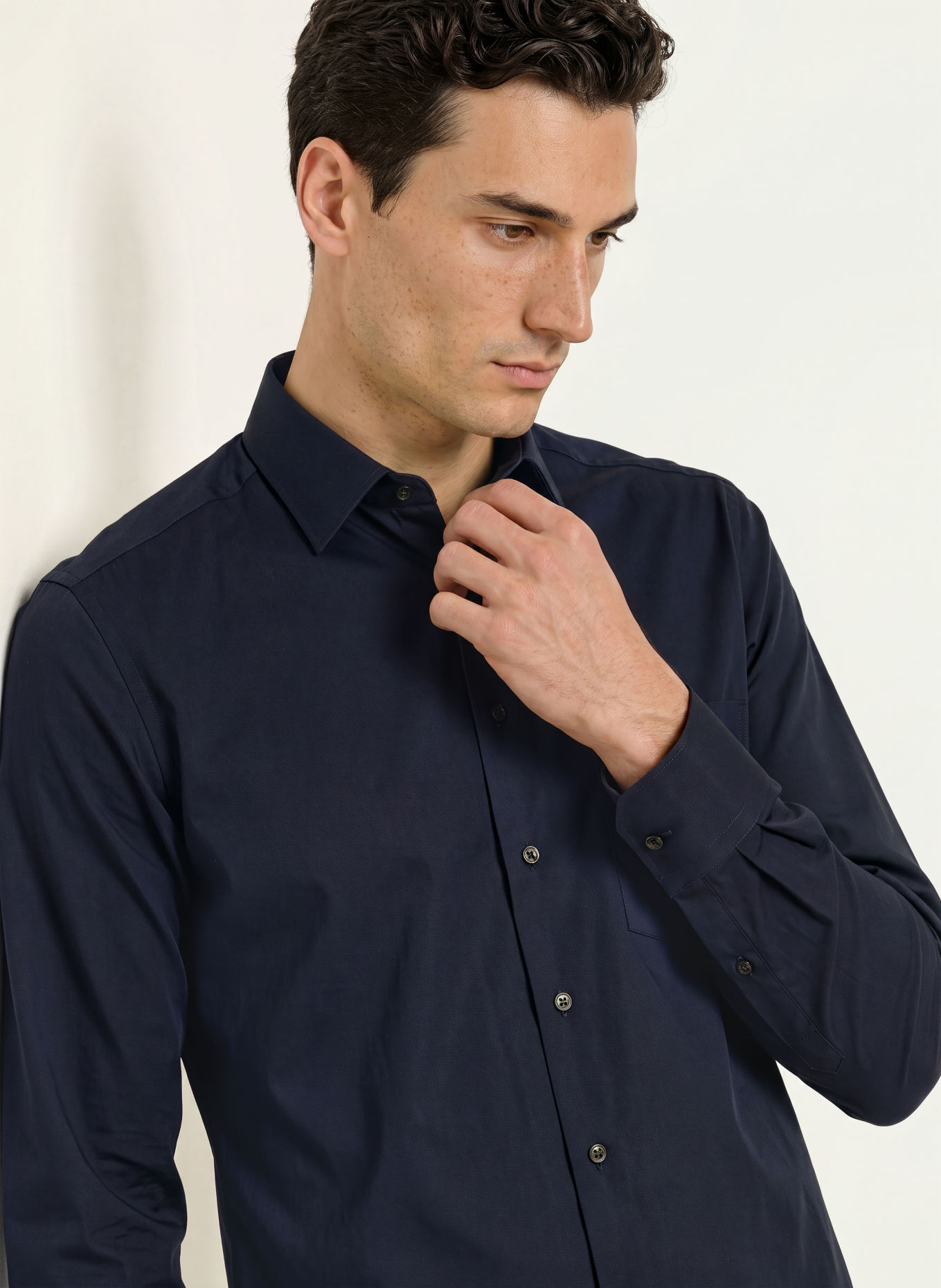 OLYMP Chemise Luxor coupe confort: BLEU FONCÉ