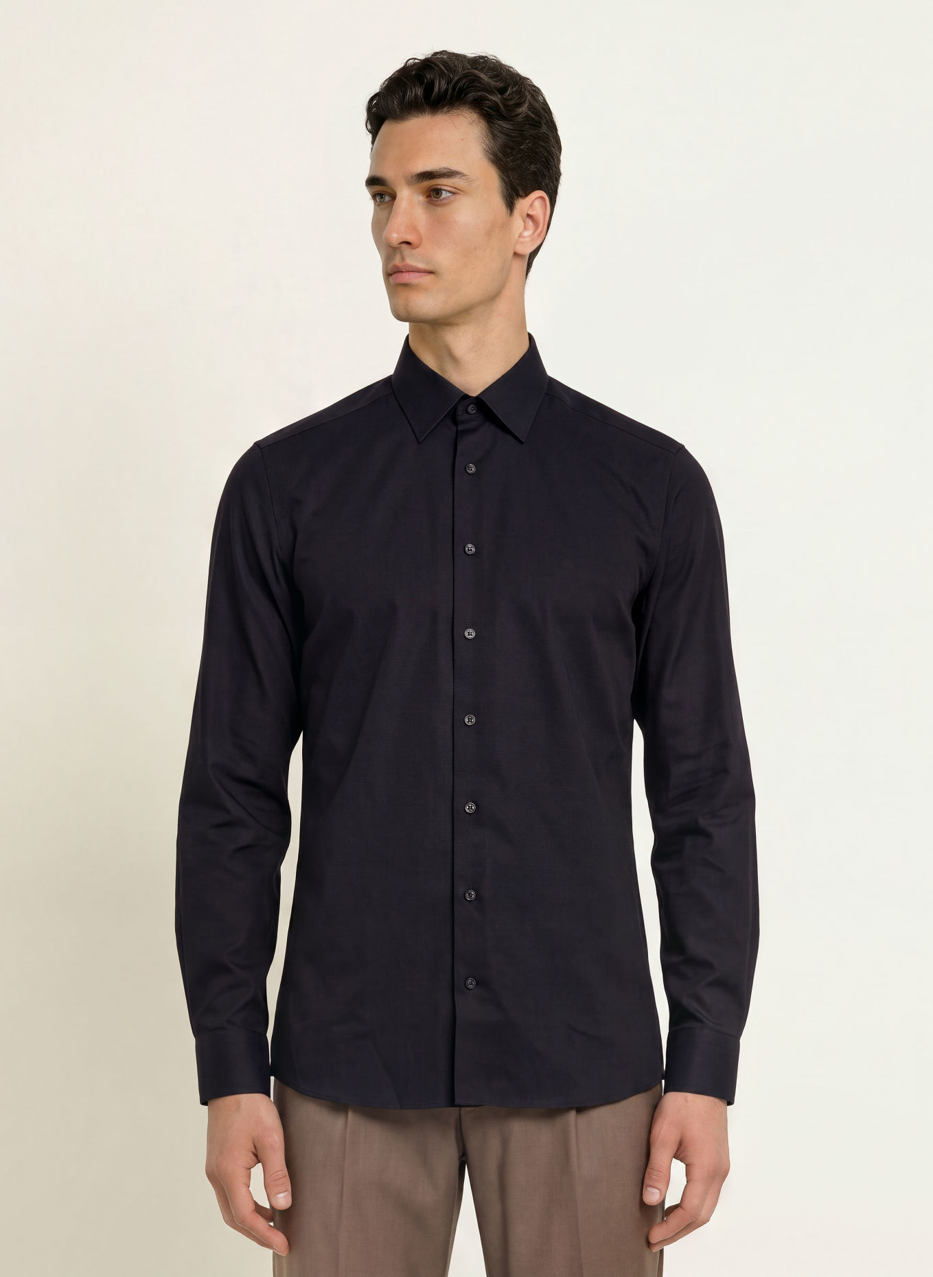 OLYMP Chemise Level Five body ajusté: BLEU FONCÉ