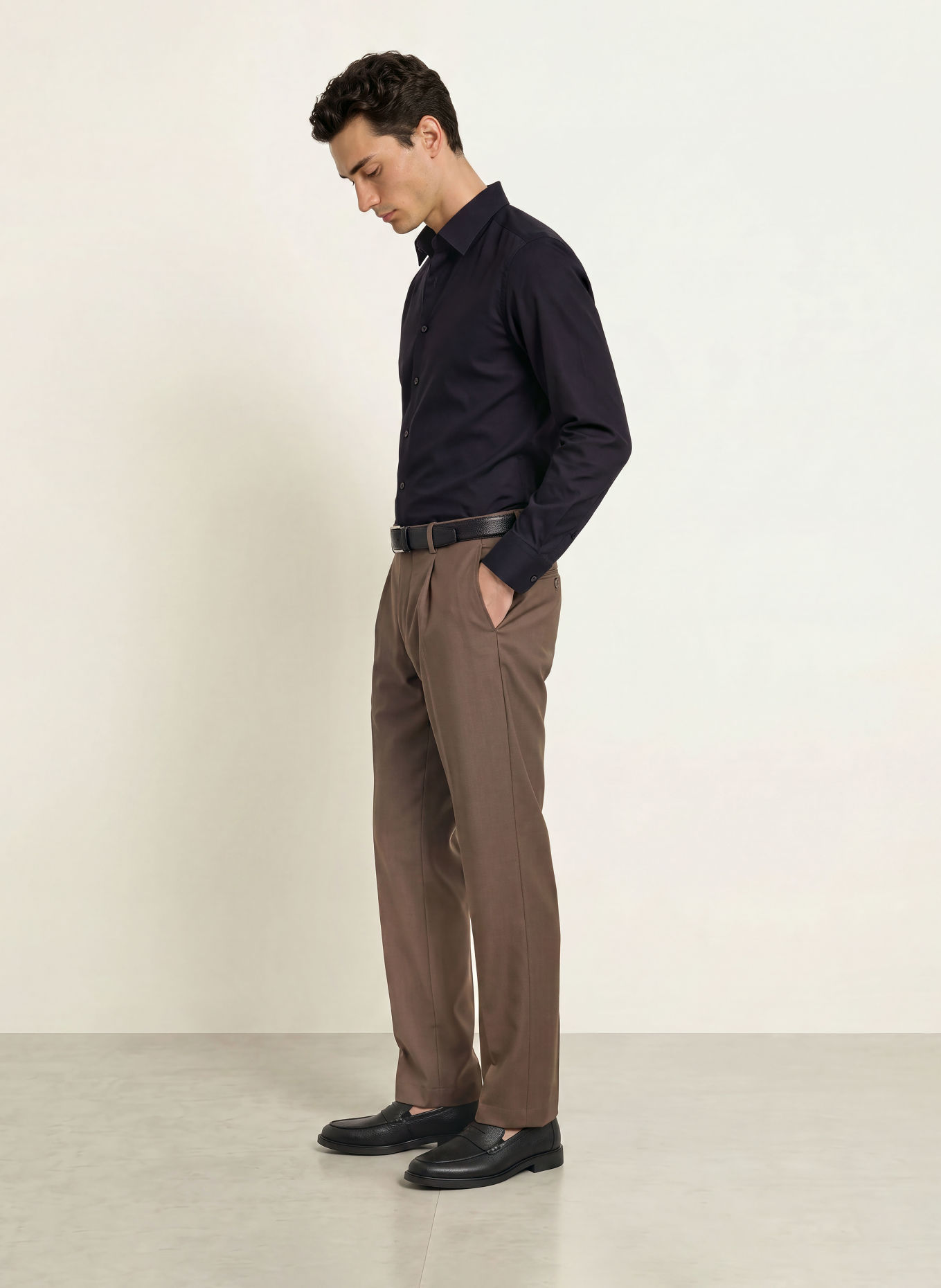 OLYMP Chemise Level Five body ajusté: BLEU FONCÉ