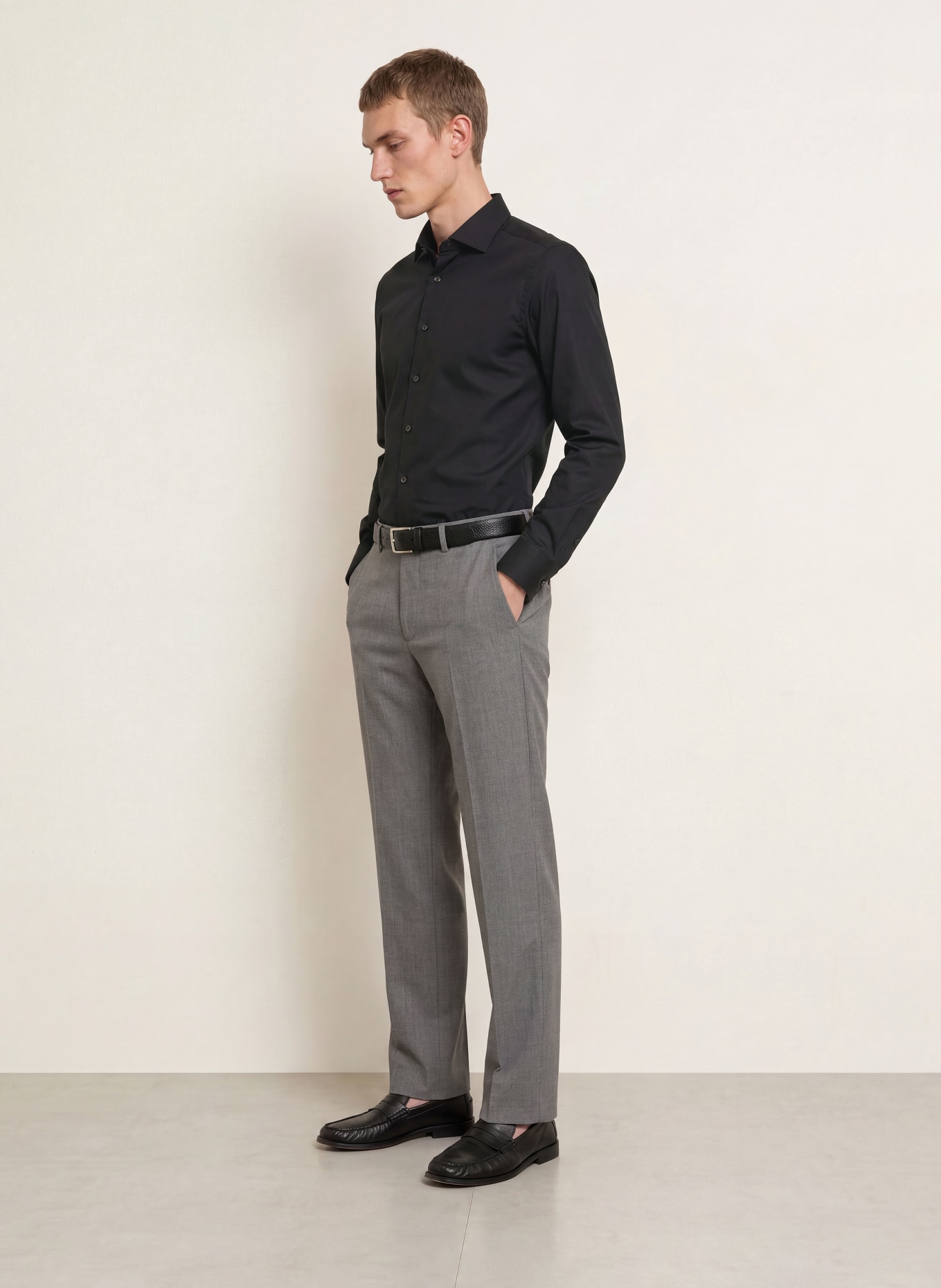 OLYMP Hemd Level Five body fit: SCHWARZ
