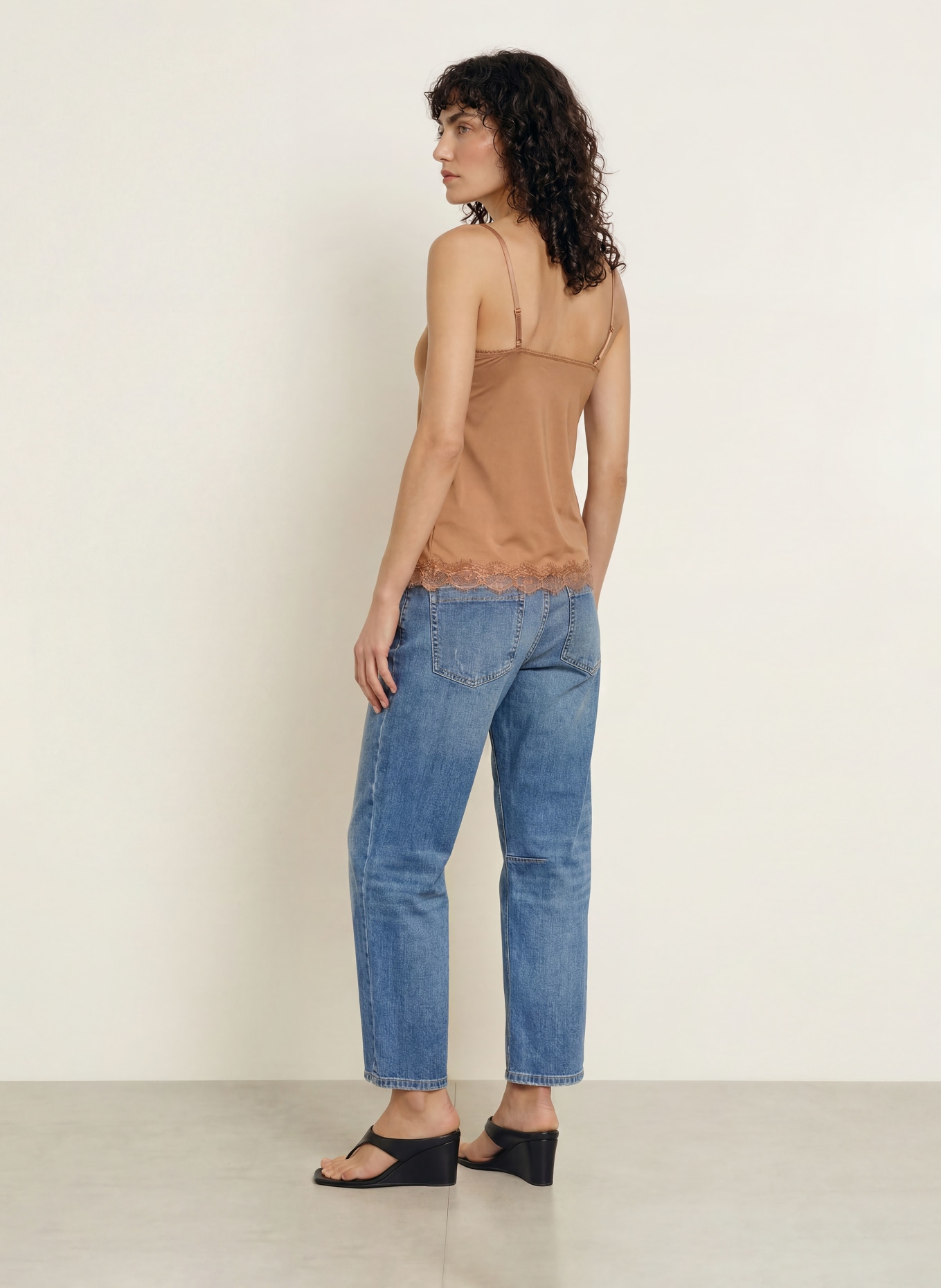 rosemunde Top BILLIE mit Spitze: BRAUN
