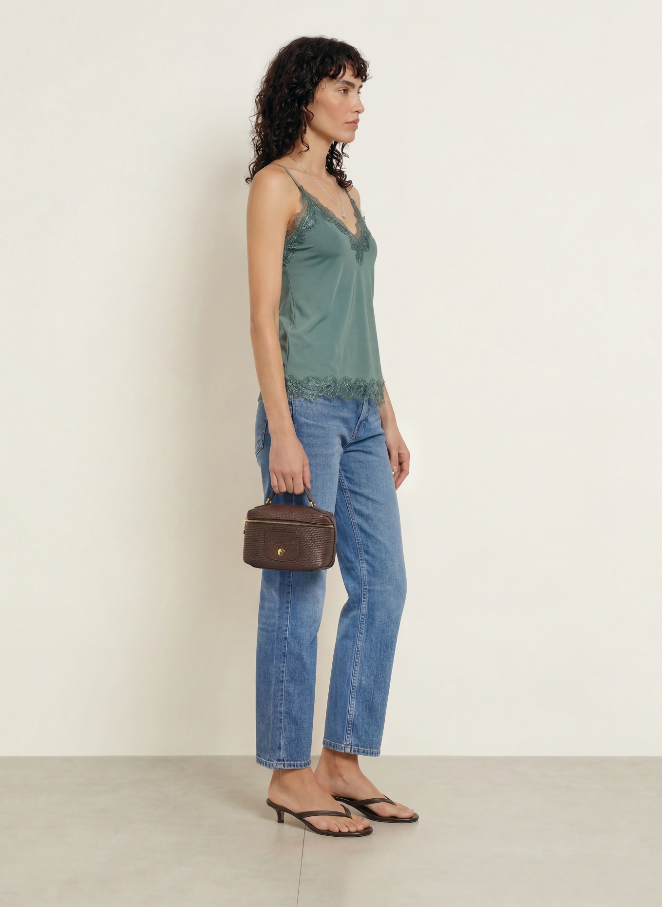 rosemunde Top BILLIE mit Spitze: OLIV