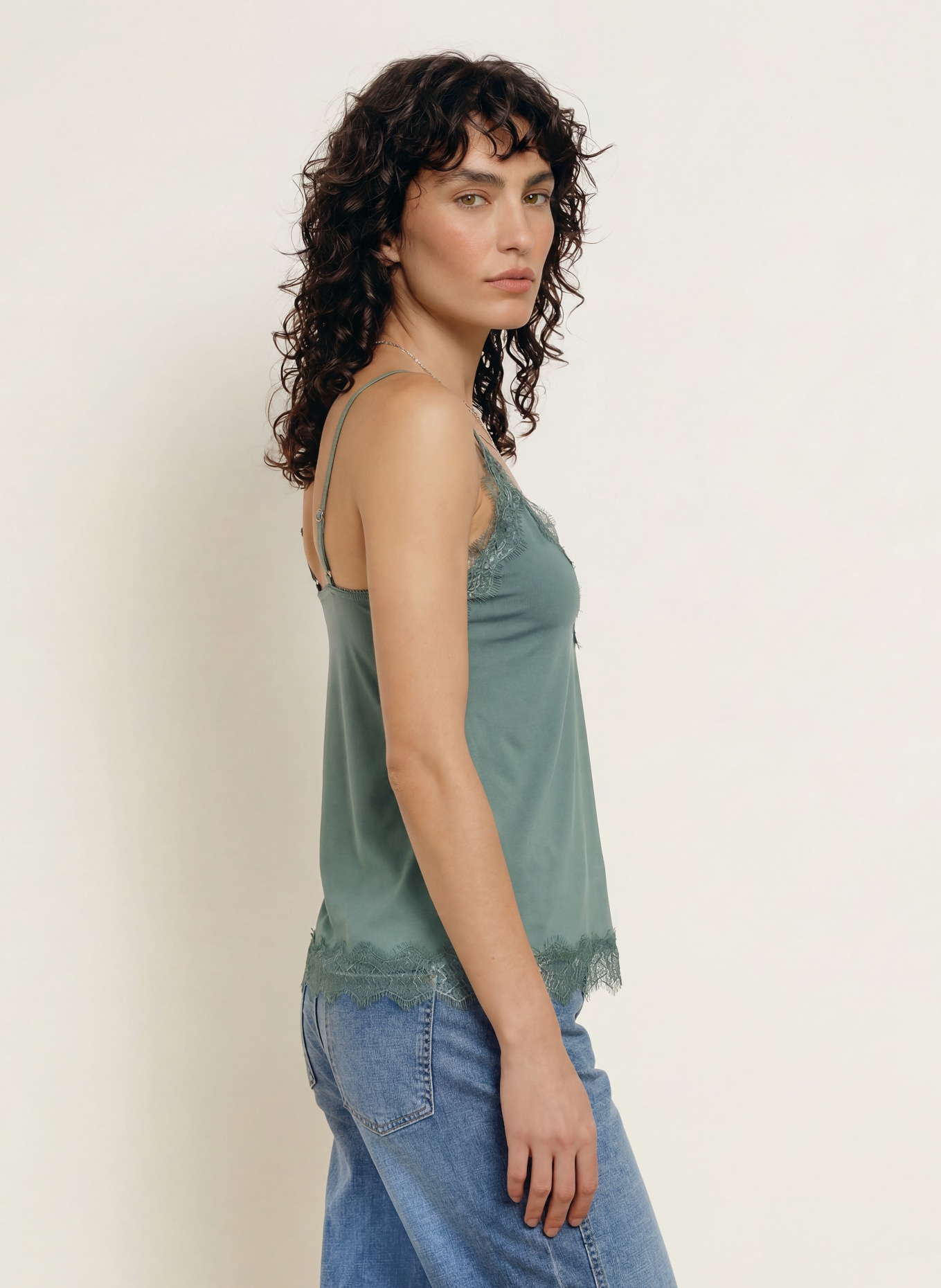 rosemunde Top BILLIE mit Spitze: OLIV