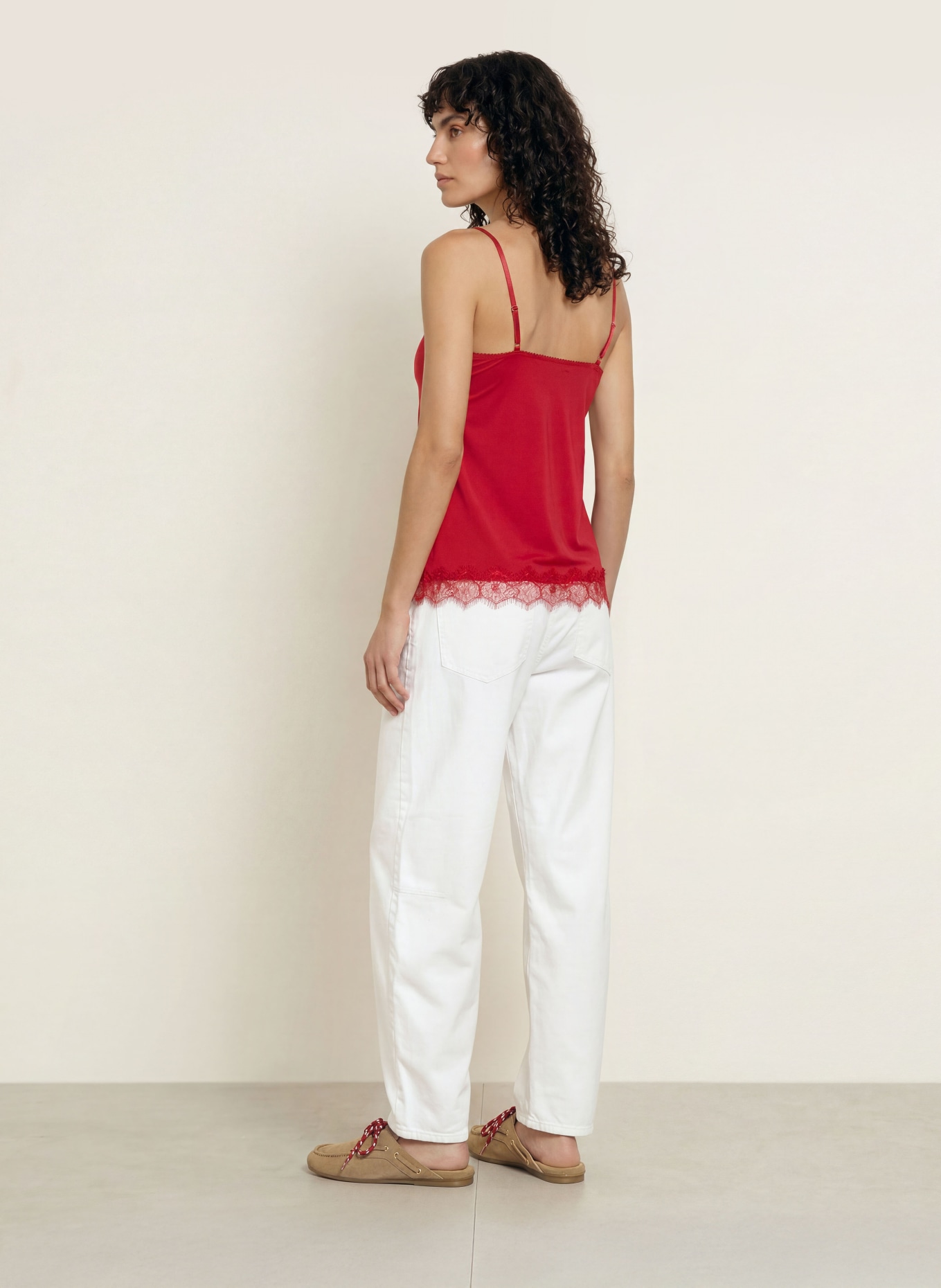 rosemunde Top BILLIE mit Spitze: ROT