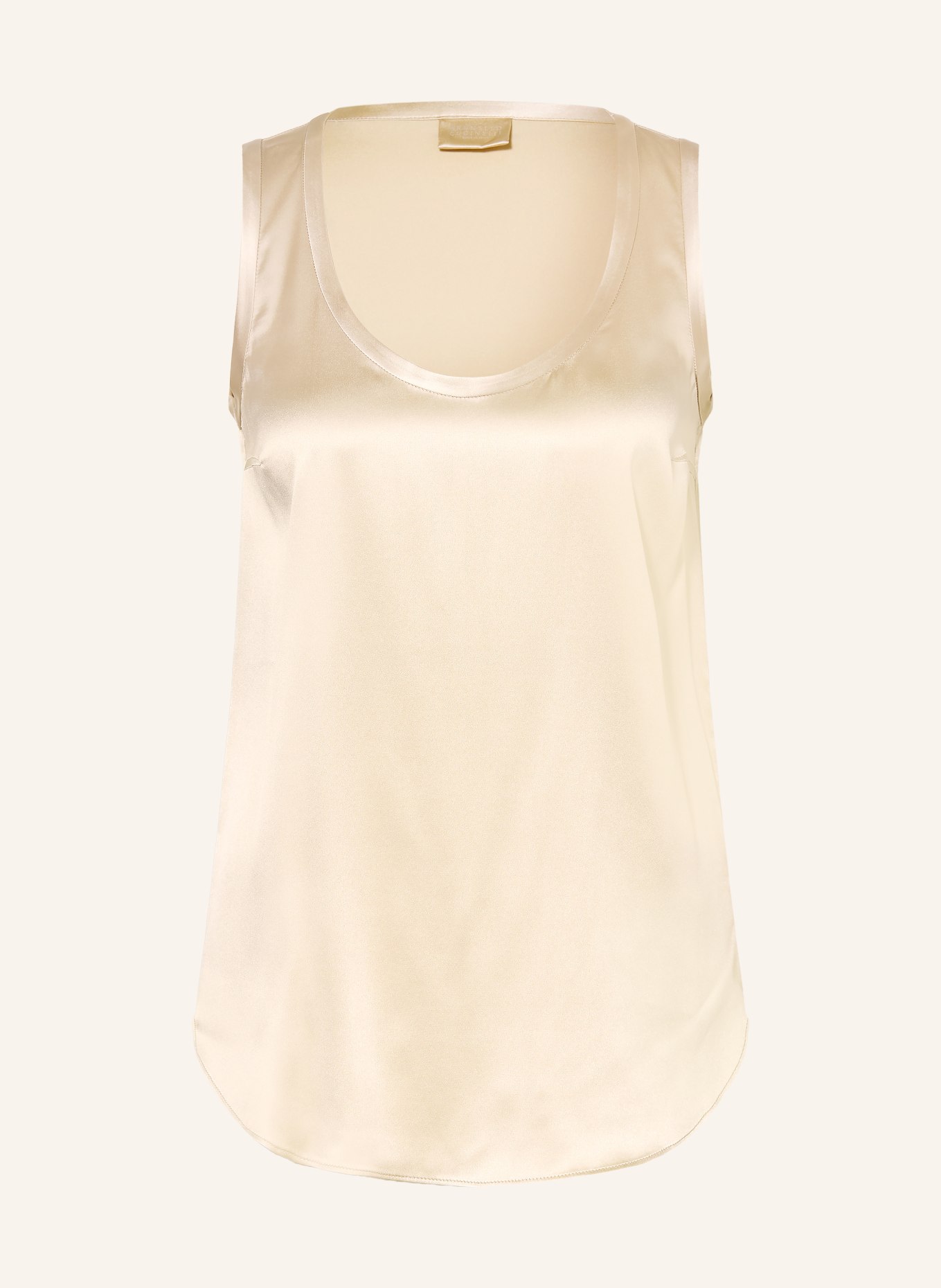 BRUNELLO CUCINELLI Silk top: LIGHT BROWN