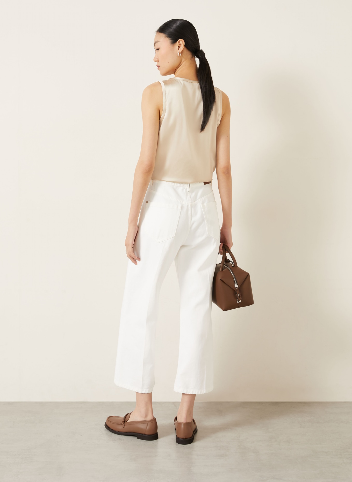 BRUNELLO CUCINELLI Silk top: LIGHT BROWN