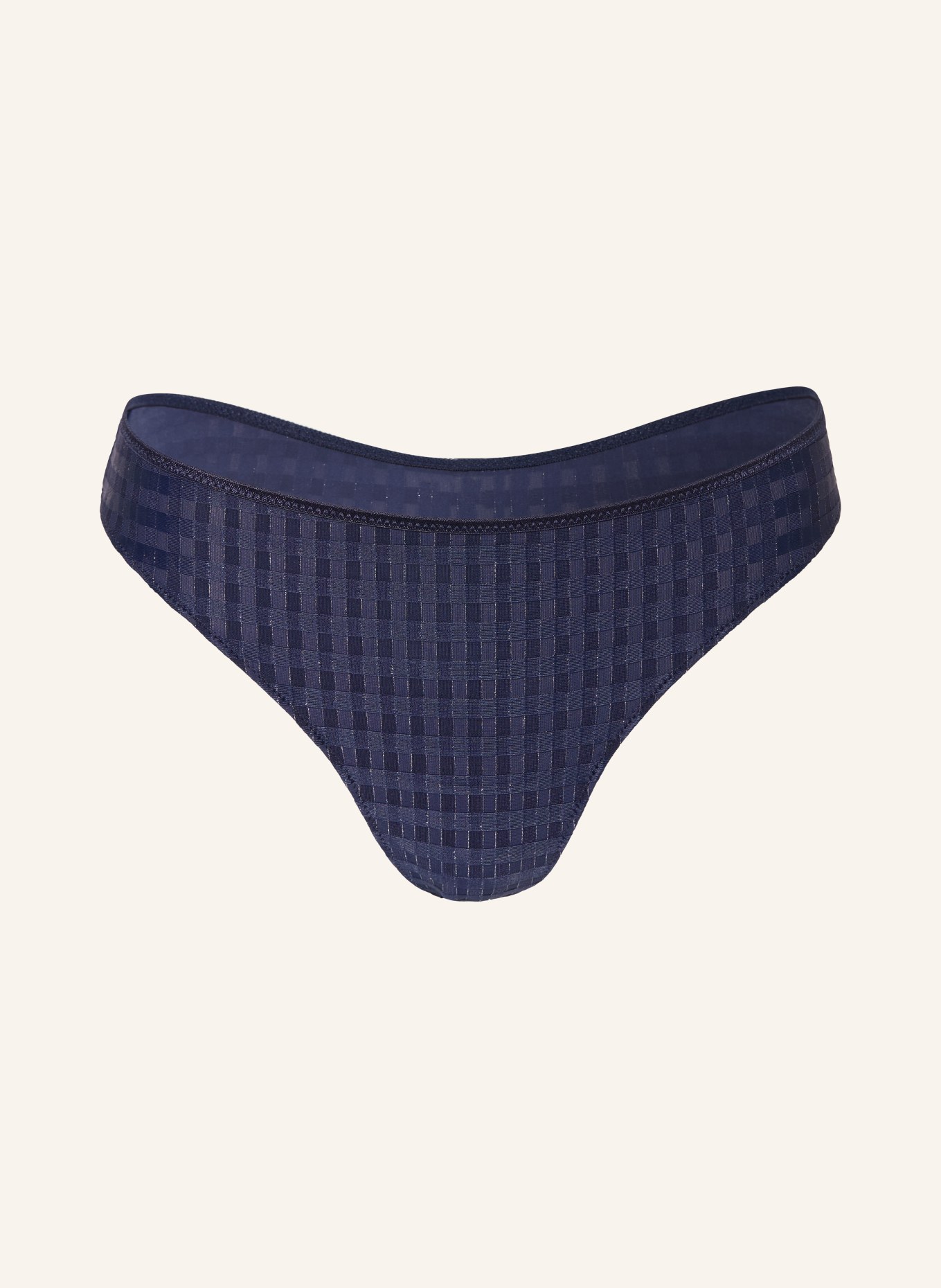 MARIE JO Thong AVERO: DARK BLUE / SILVER