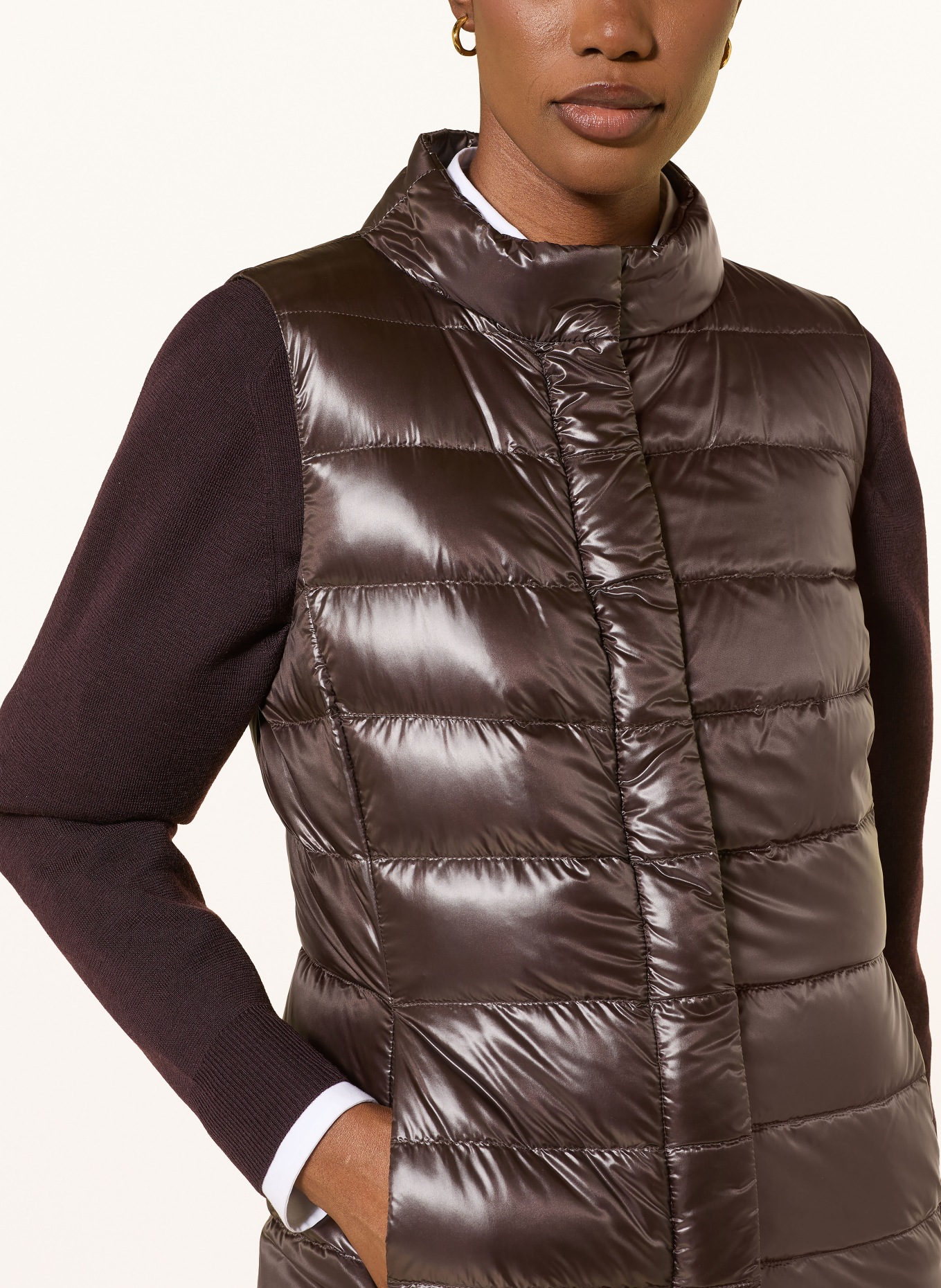 HERNO Doudoune sans rembourrage GIULIA: MARRON FONCÉ