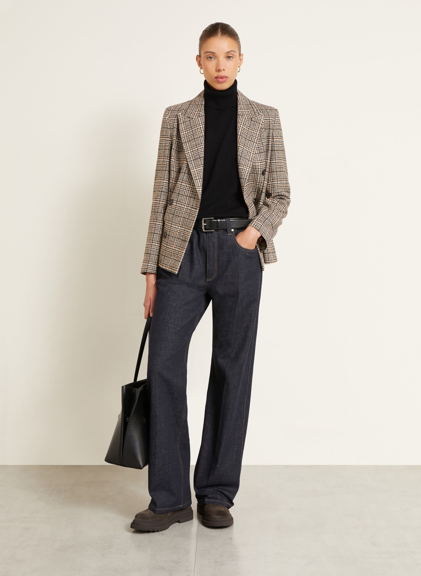 BRUNELLO CUCINELLI Rollkragenpullover aus Cashmere: SCHWARZ