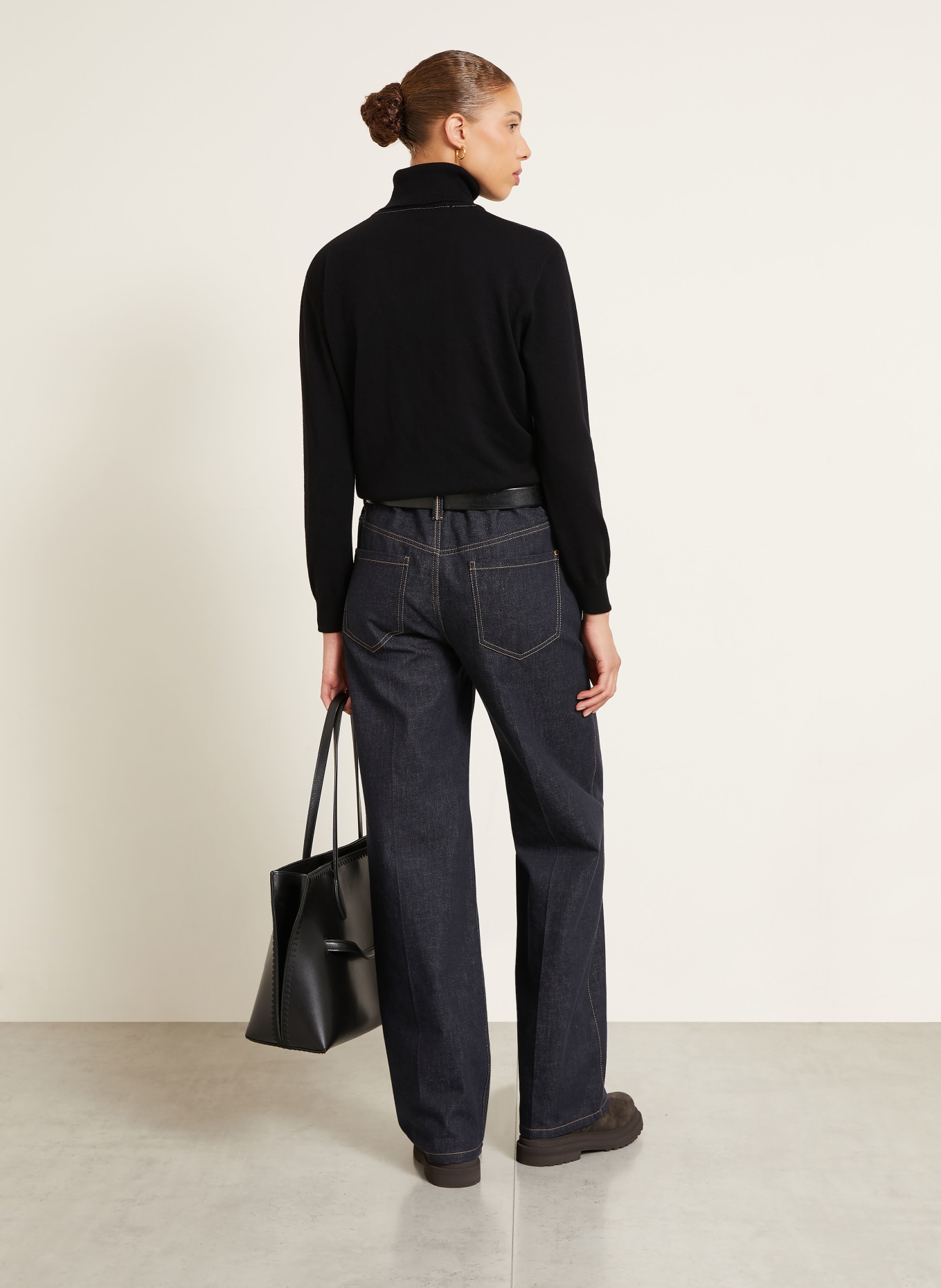 BRUNELLO CUCINELLI Rollkragenpullover aus Cashmere: SCHWARZ