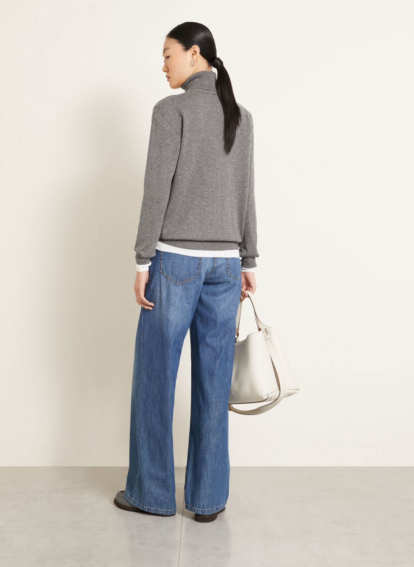 BRUNELLO CUCINELLI Rollkragenpullover aus Cashmere: GRAU