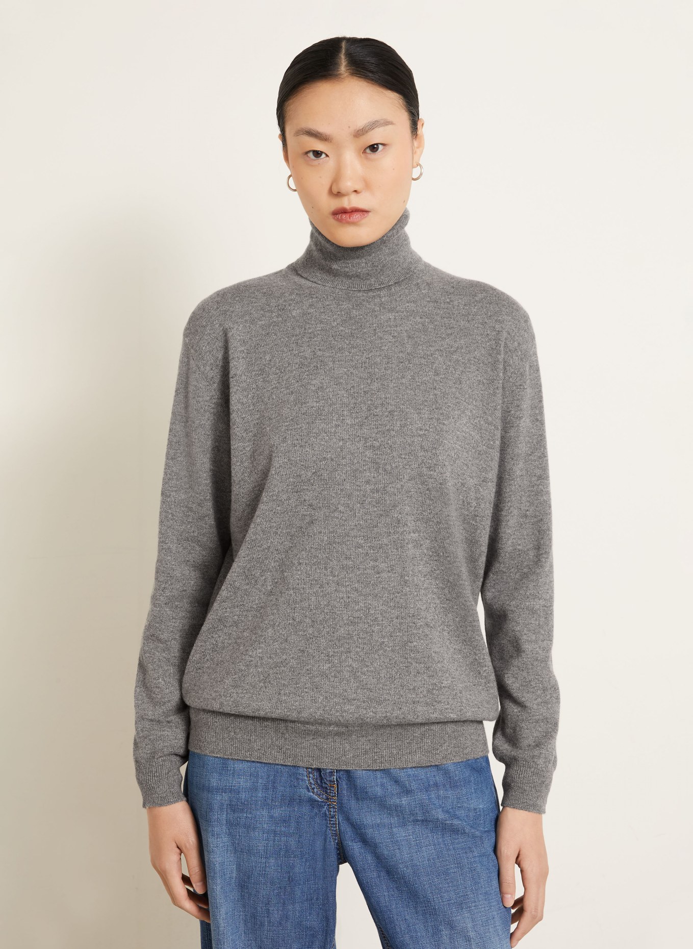 BRUNELLO CUCINELLI Rollkragenpullover aus Cashmere: GRAU