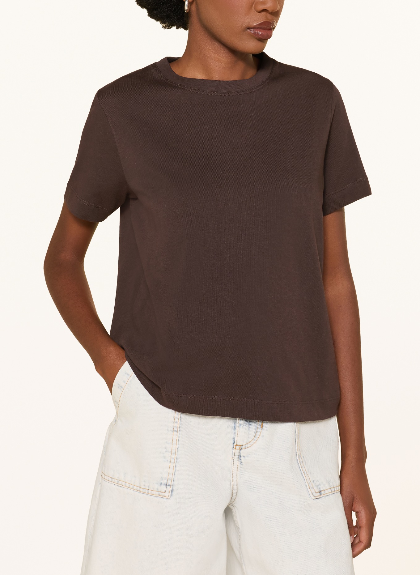 SAMSØE SAMSØE T-shirt CAMINA: DARK BROWN