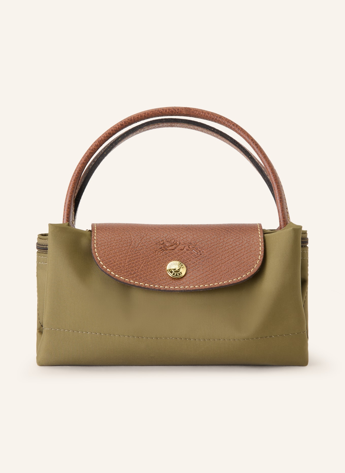 LONGCHAMP Handtasche LE PLIAGE S: OLIV / BRAUN