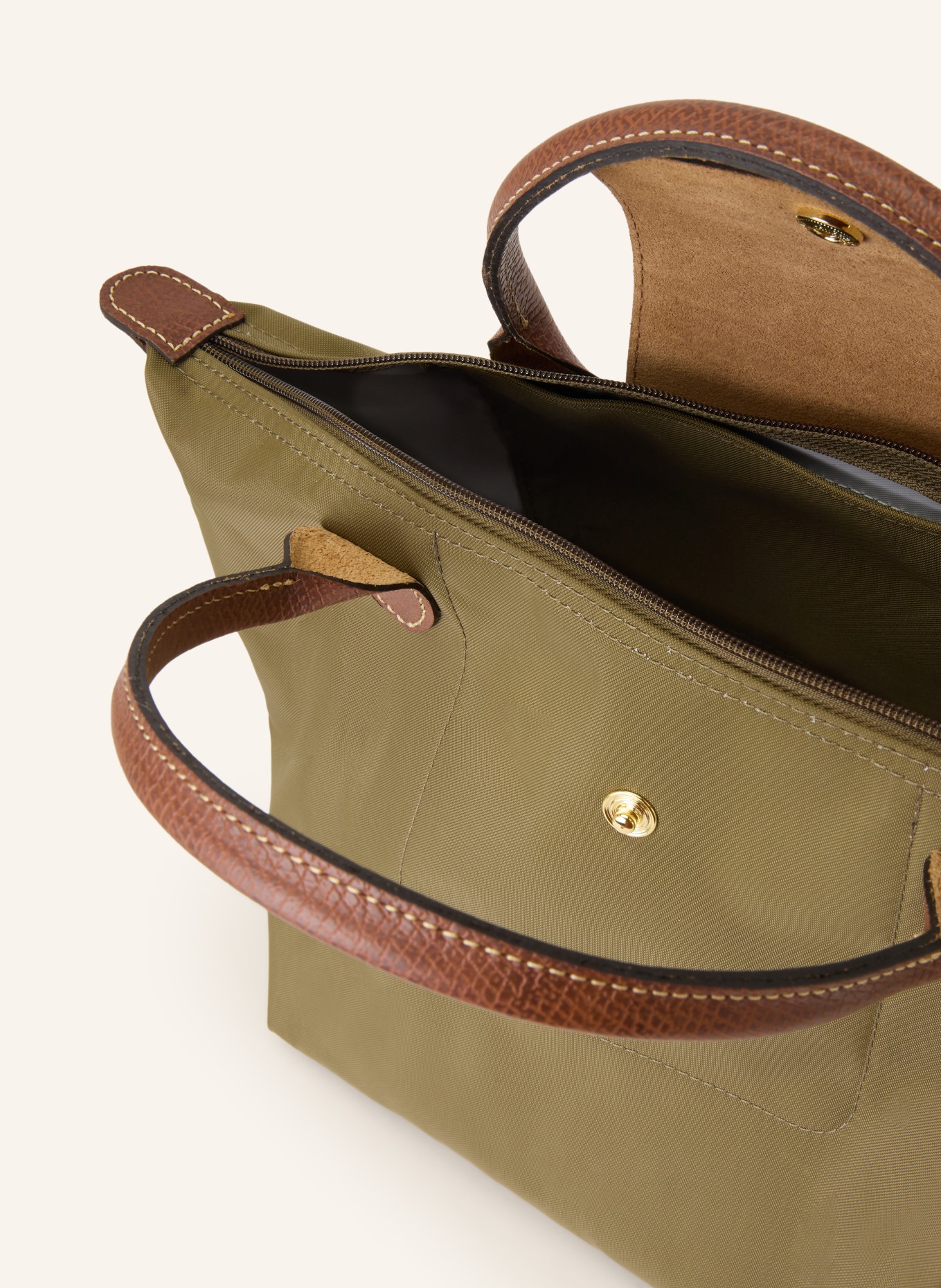 LONGCHAMP Handtasche LE PLIAGE S: OLIV / BRAUN
