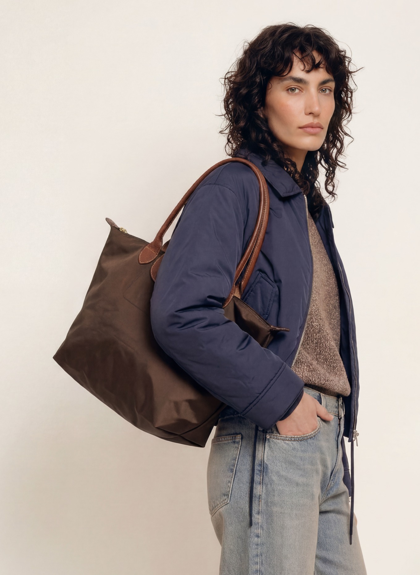 LONGCHAMP Shopper LE PLIAGE L: DUNKELBRAUN / BRAUN