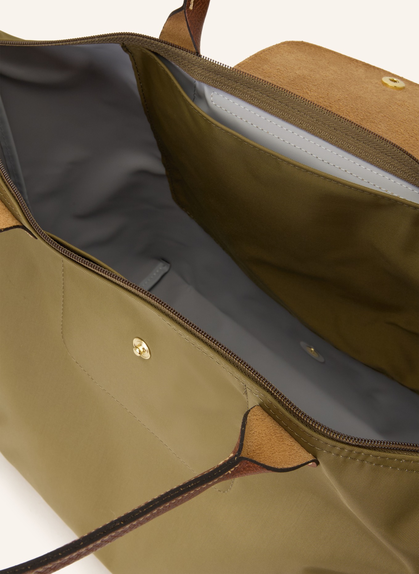 LONGCHAMP Shopper LE PLIAGE L: OLIV / BRAUN