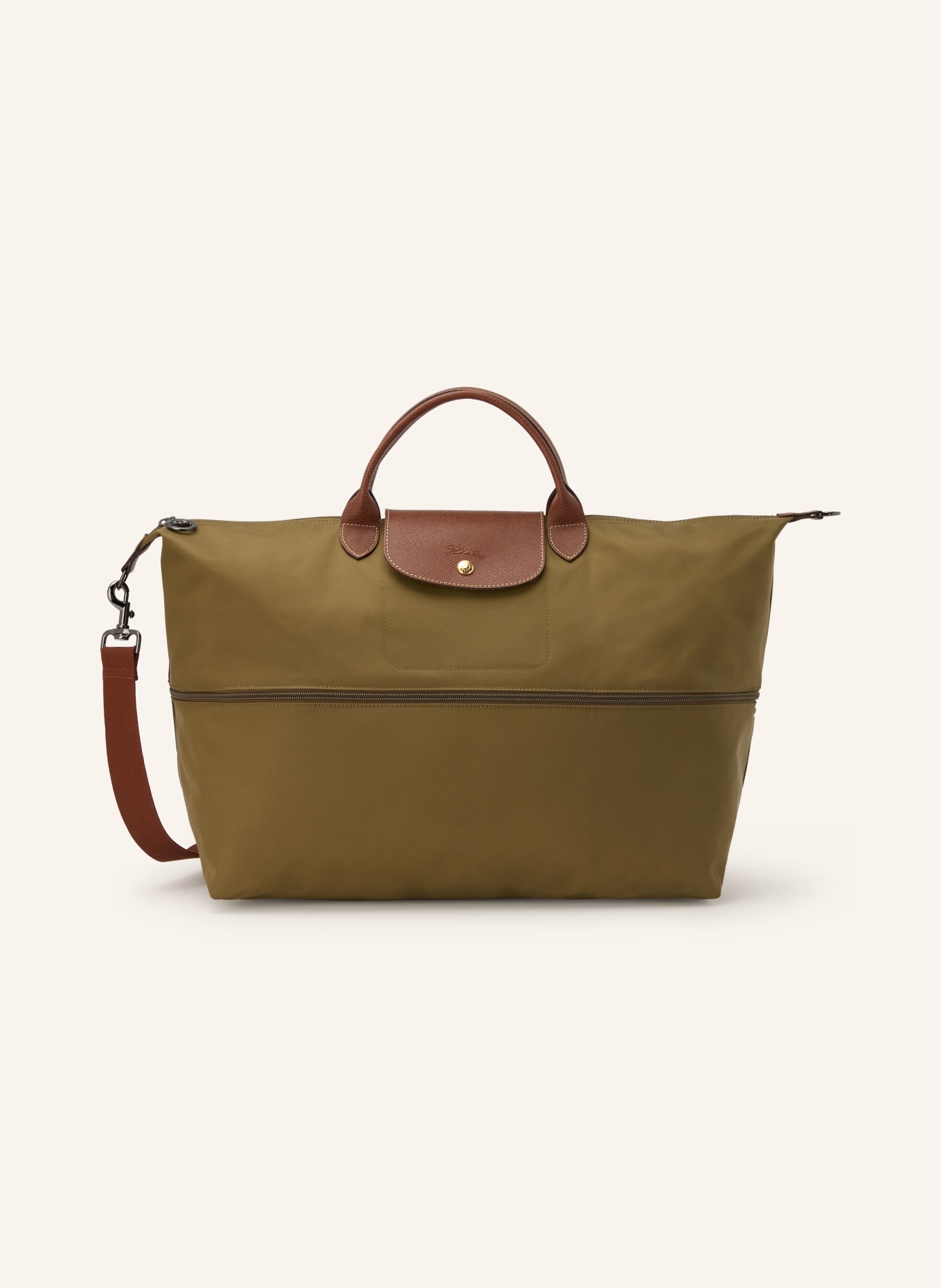 LONGCHAMP Weekender LE PLIAGE: OLIV / BRAUN