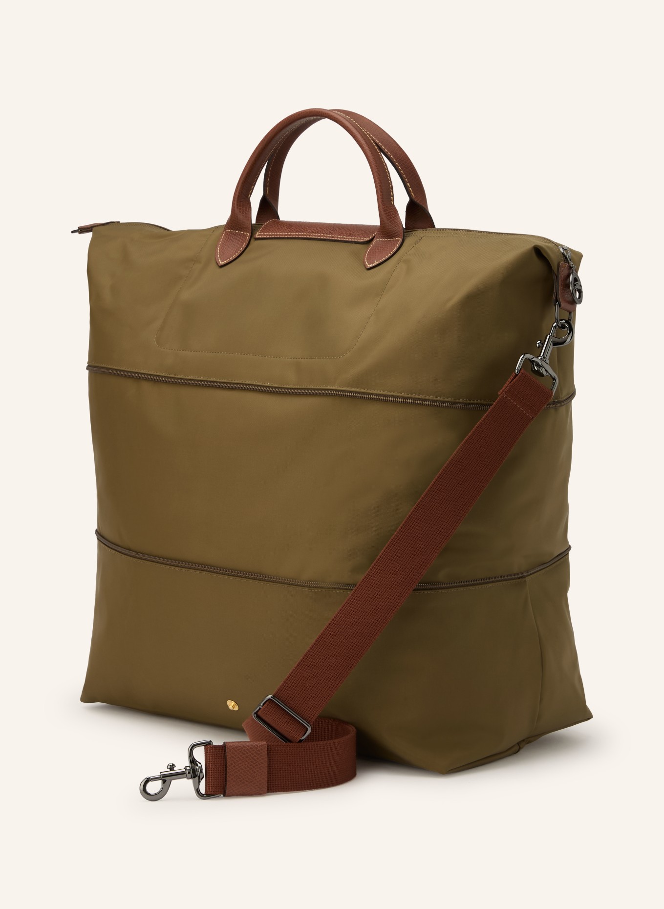LONGCHAMP Weekender LE PLIAGE: OLIV / BRAUN